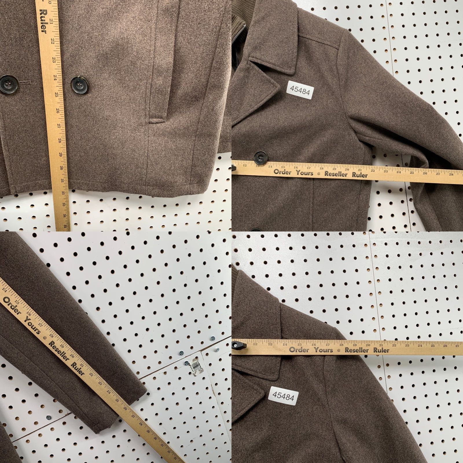 Kenneth Cole Keninneth Cole Wool Peacoat Mens M Brown Zip Coat Business Coat Size US M / EU 48-50 / 2 - 8 Thumbnail
