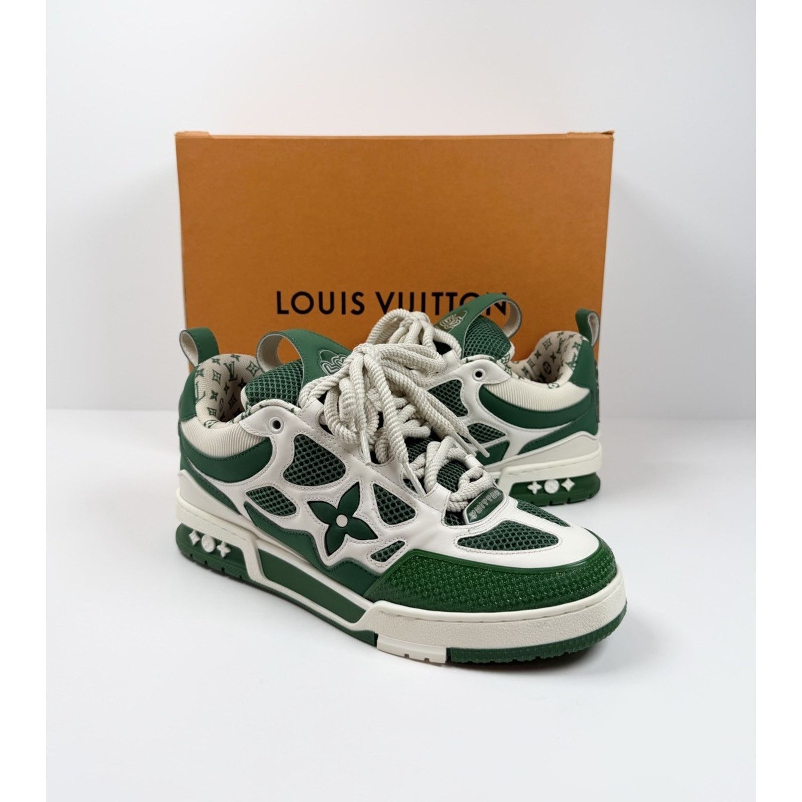 Louis Vuitton Size 8.5LV/9.5US - Louis Vuitton Skate Leather Green Sneaker Size US 9.5 / EU 42-43 - 2 Thumbnail