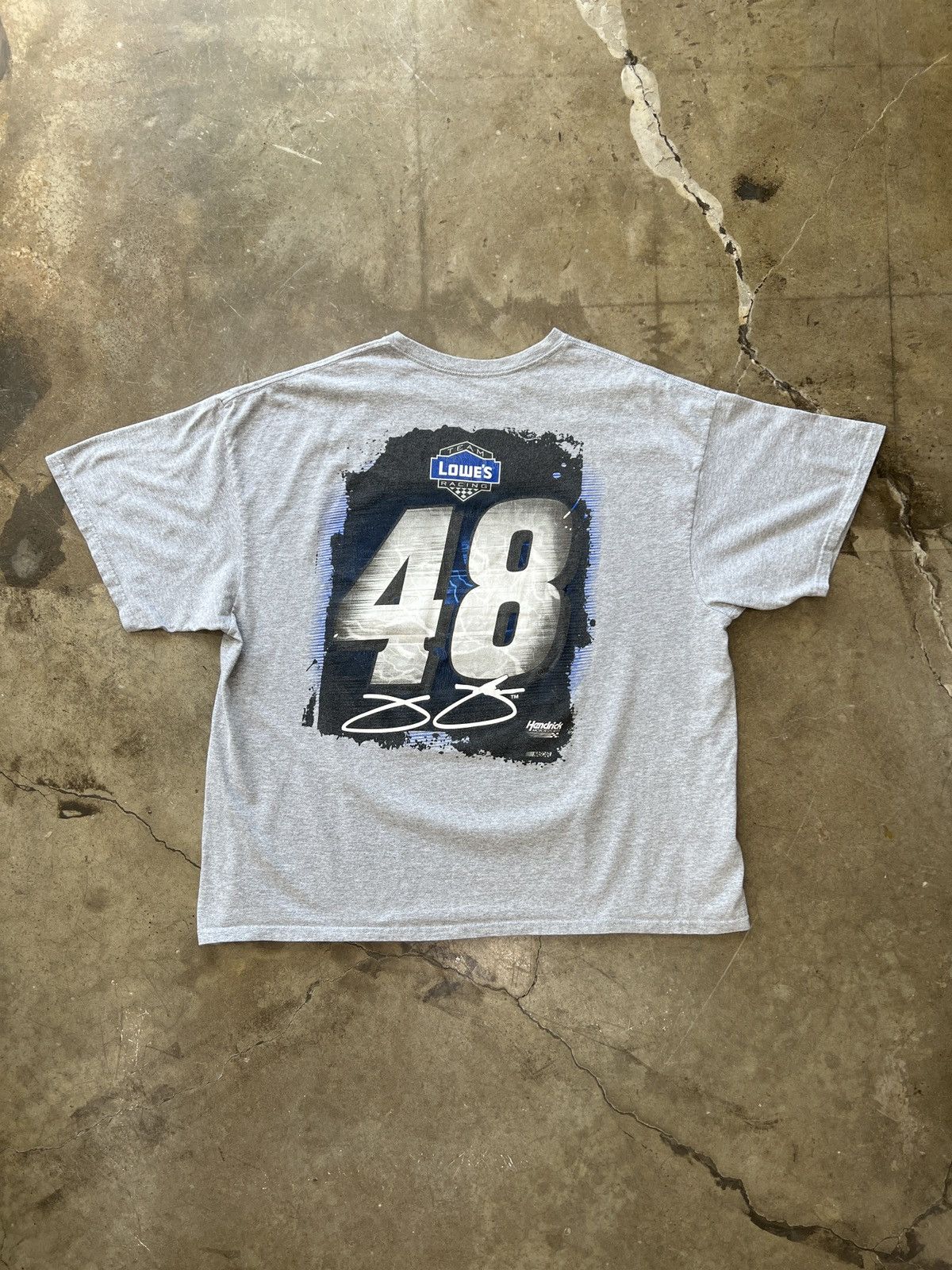 NASCAR × Vintage NASCAR Jimmie Johnson Lowes Chevrolet 48 Racing Tee 2XL Size US XXL / EU 58 / 5 - 5 Thumbnail