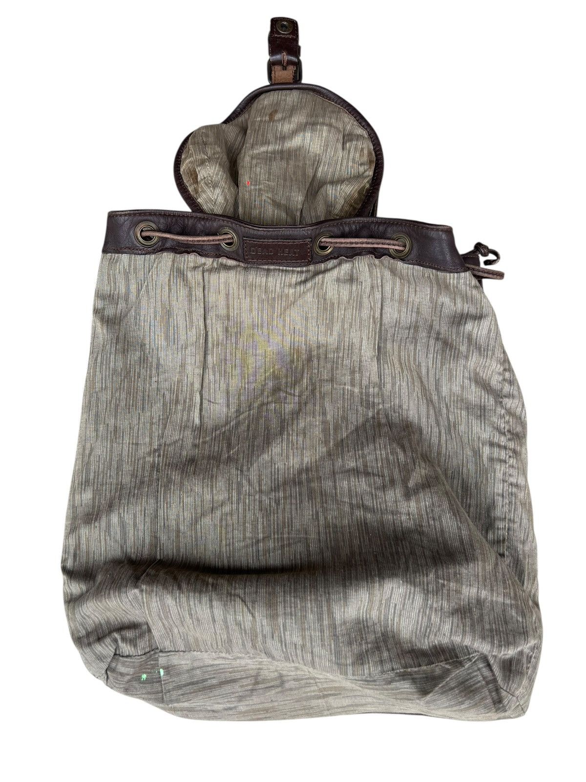 Leather Vintage DEAD HEAT Japan Patina Scratch Leather Backpack Bag Size ONE SIZE - 23 Thumbnail