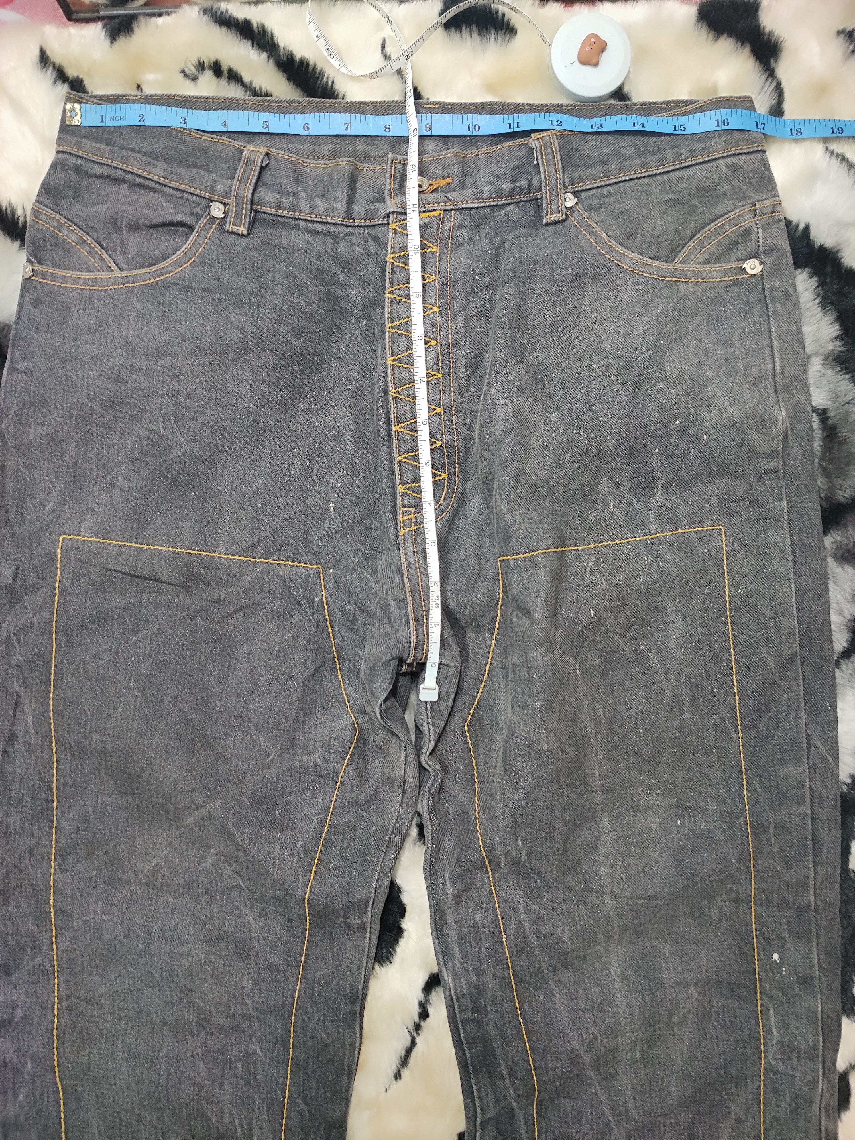 If Six Was Nine × Jean × Le Grande Bleu (L.G.B.) Double Knee Jeans Pants Japanese Size US 33 - 4 Thumbnail