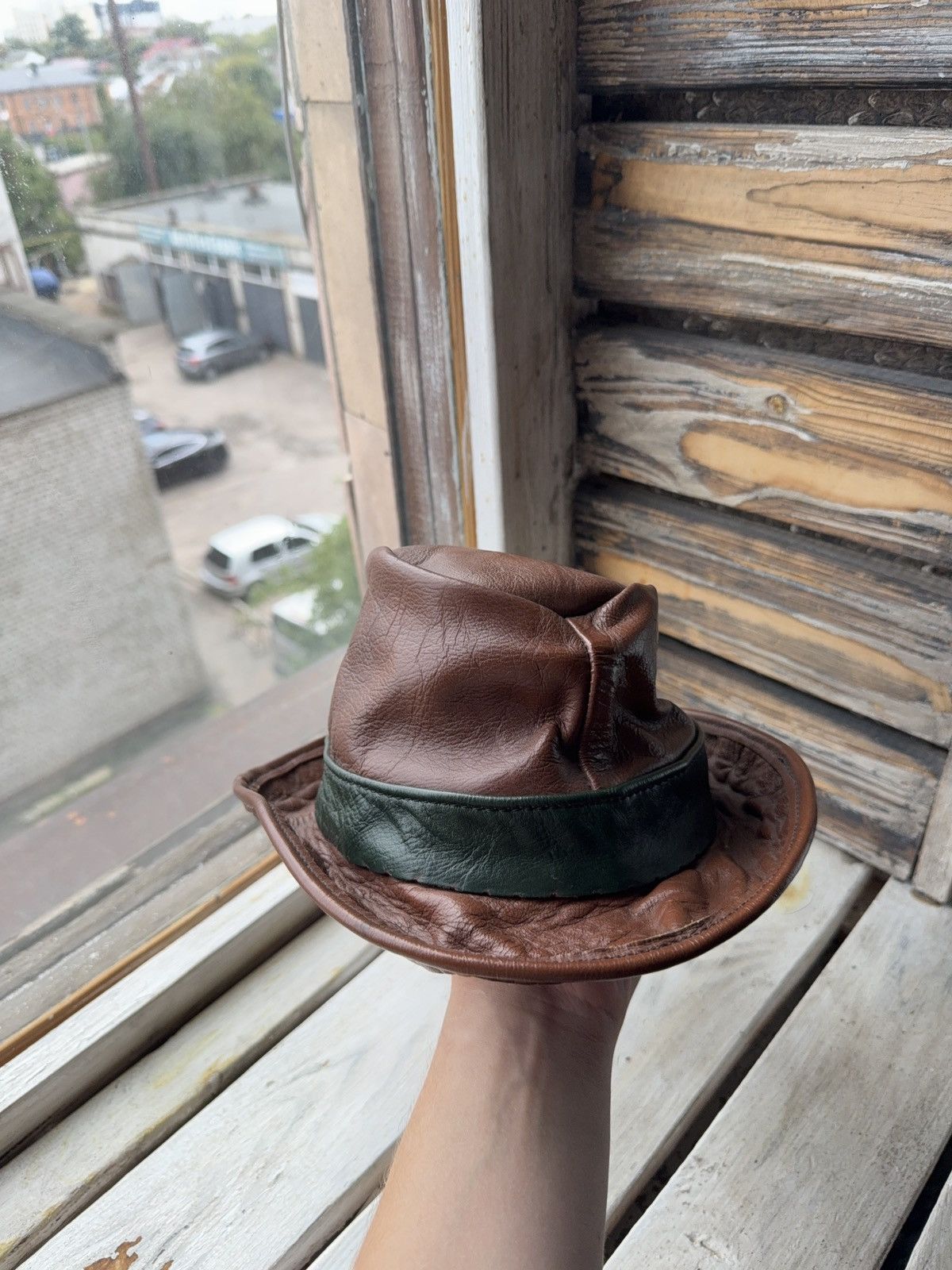 Vintage Vintage 90s Leather Western Rock USA Cowboy fedora hat Size ONE SIZE - 4 Thumbnail