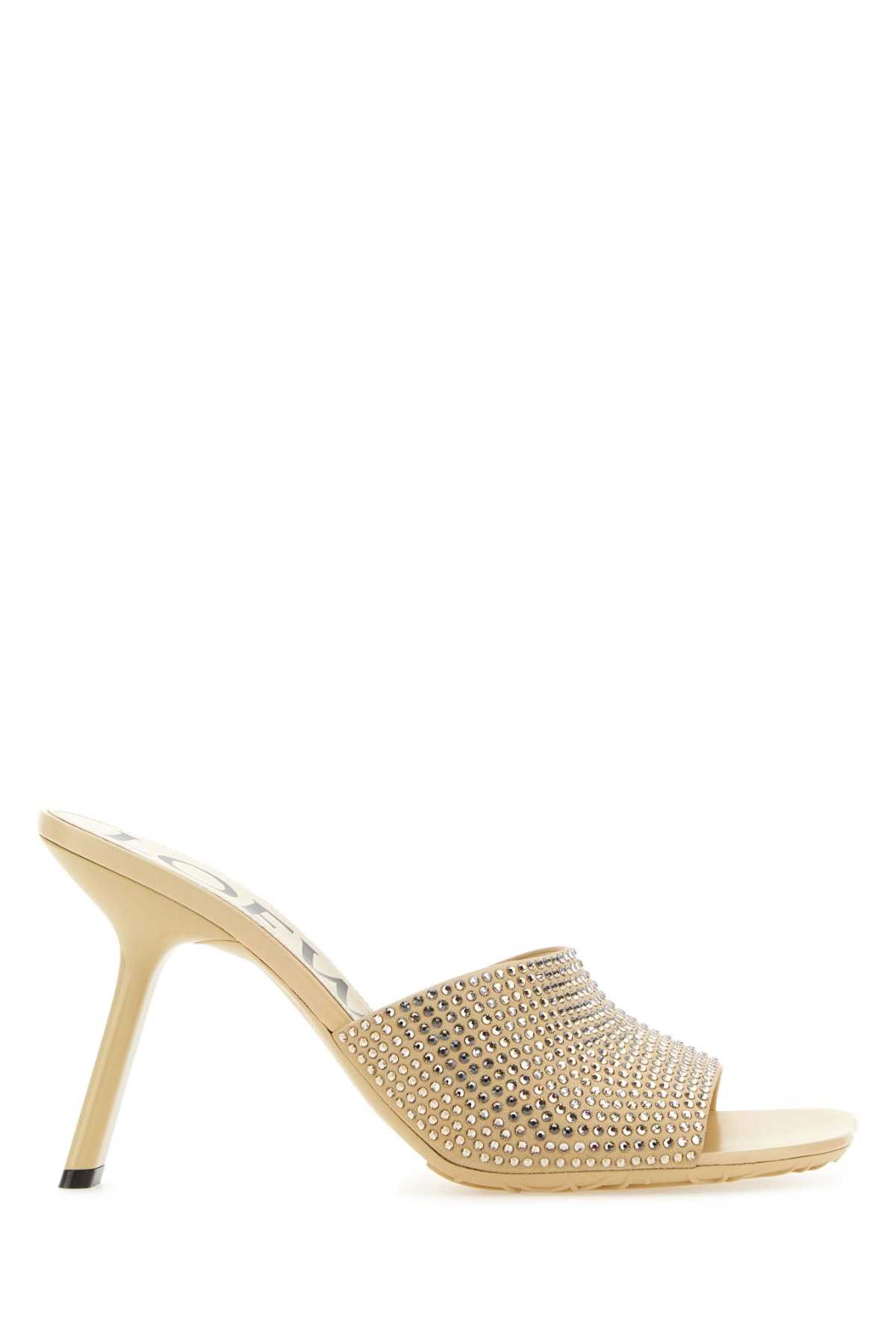 image of Loewe Beige Suede Petal Mule Shoess Shoes in Beige O Tan, Women's (Size 9)