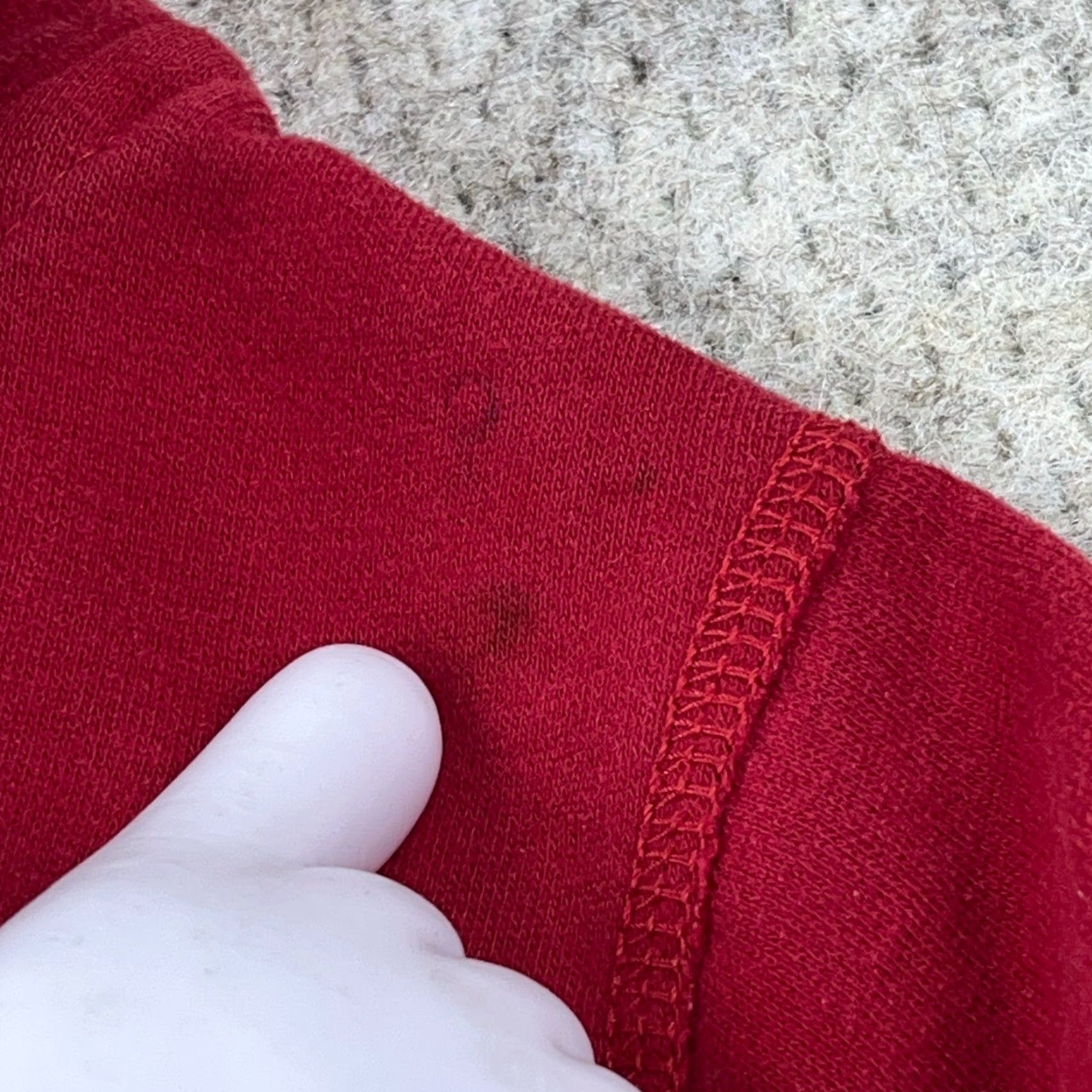 Abercrombie & Fitch Vintage Abercrombie & Fitch Hoodie Women L Red Sweatshirt Logo Pullover Crew Neck Long Sleeve Fleece Cotton Blend Polyester Easy Care Size L / US 10 / IT 46 - 7 Thumbnail