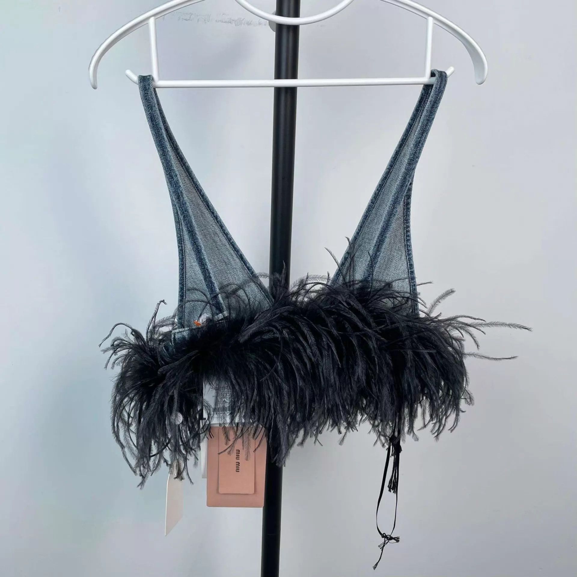 Miu Miu MIU MIU Feather Cami New with Tags 36 Size XS / US 0-2 / IT 36-38 - 2 Thumbnail