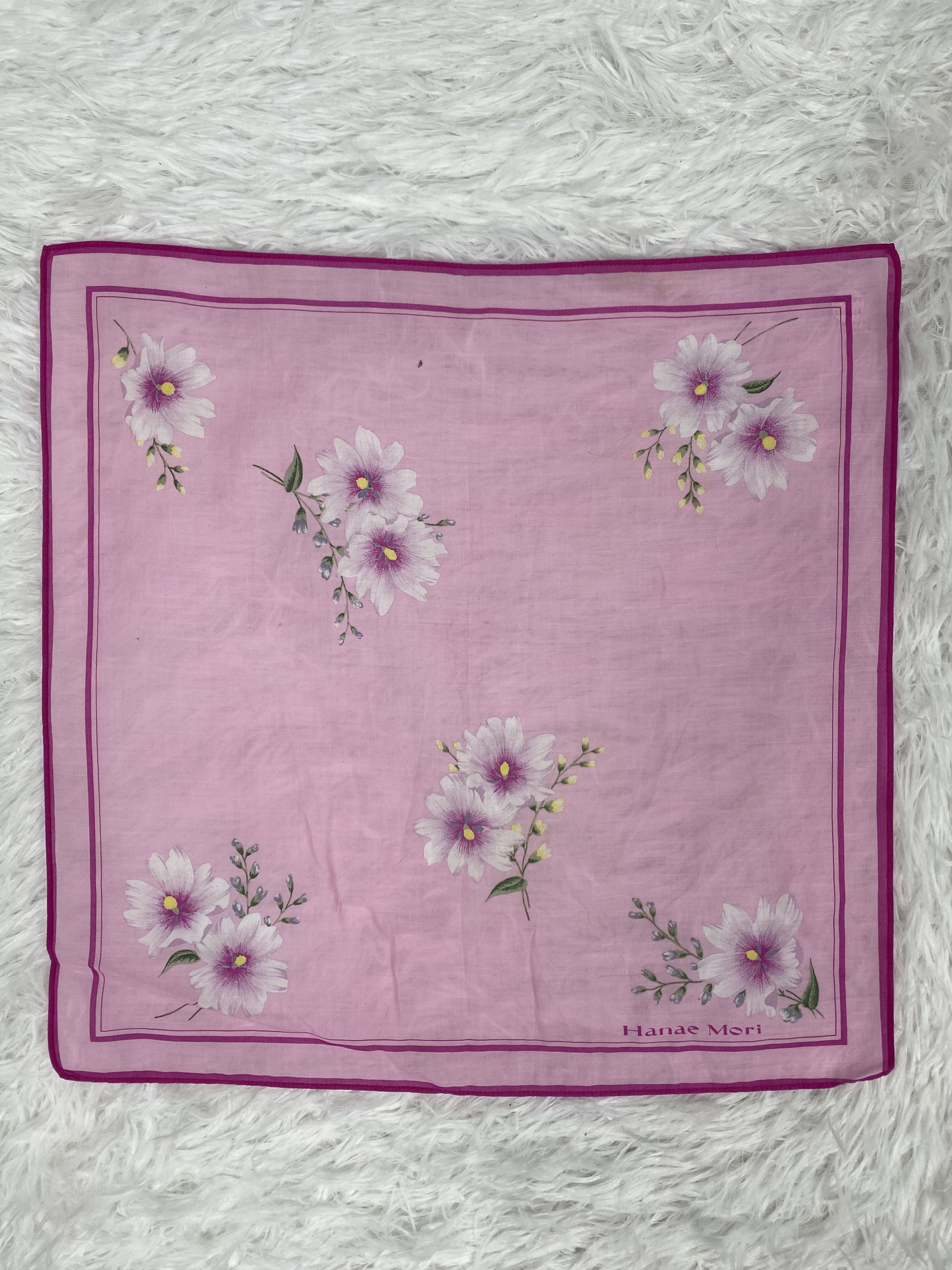 Hanae Mori Vintage Hanae Mori Handkerchief PH0077 Size ONE SIZE - 6 Thumbnail