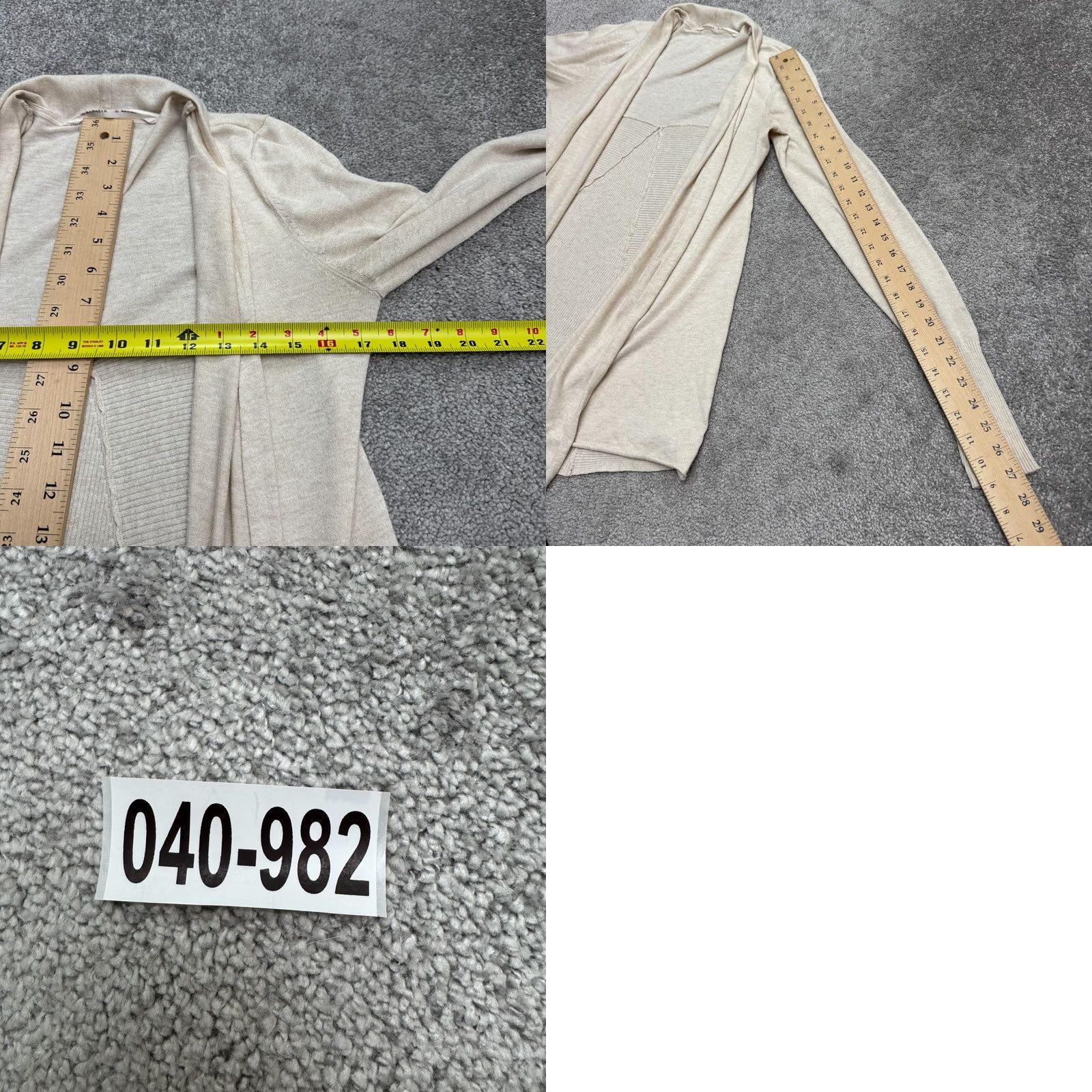 Athleta Athleta Cardigan Sweater Womens Medium Beige Knit Open Front Thumbholes Stretch Casual Shirt Womens Size M / US 6-8 / IT 42-44 - 9 Thumbnail