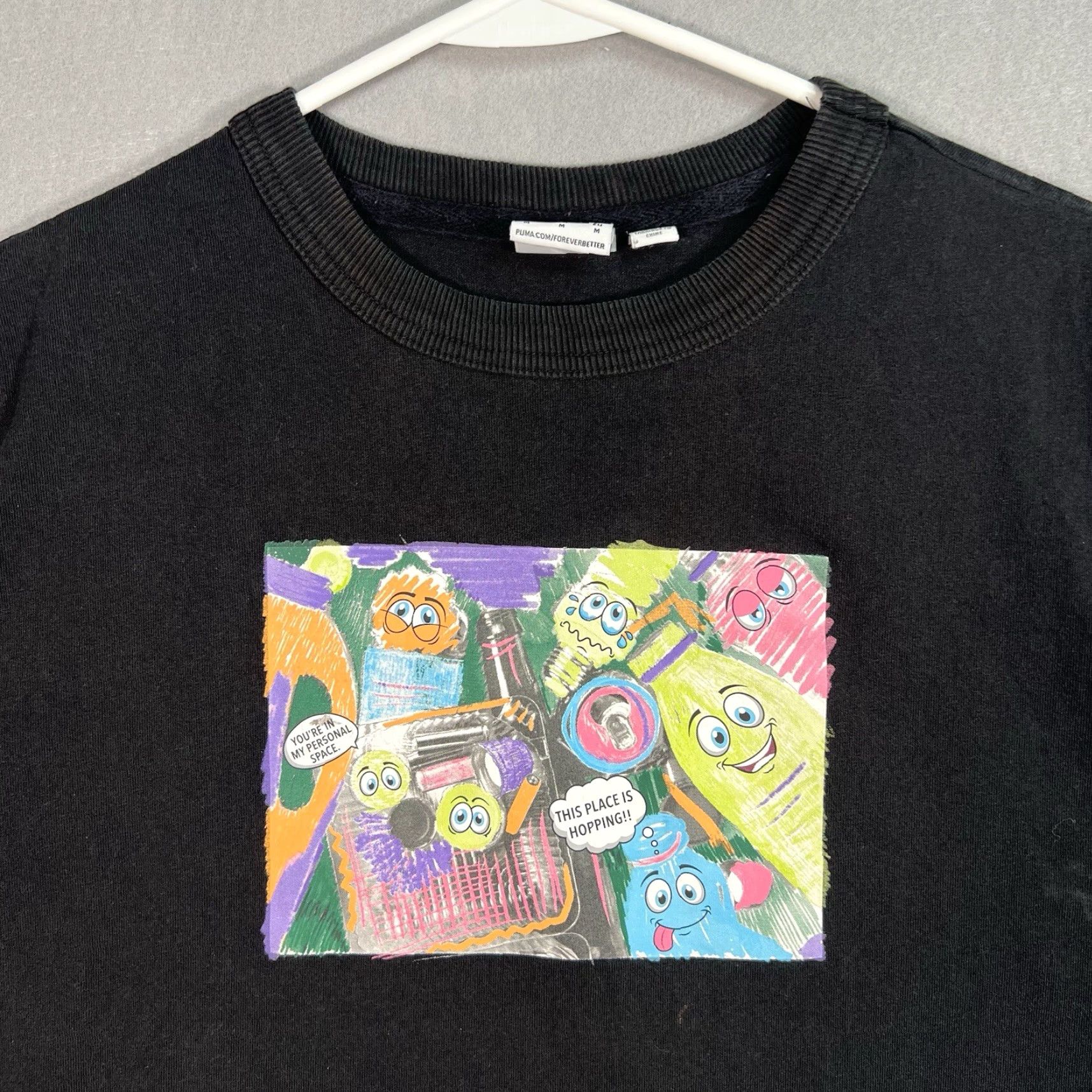 Puma PUMA Shirt Adult Medium Black Mens Art T-Shirt Size US M / EU 48-50 / 2 - 4 Thumbnail