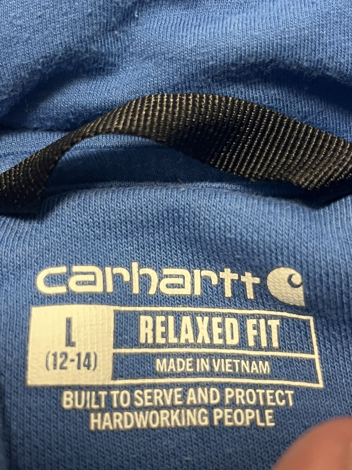 Carhartt Carhartt hoodie y2k blue heavy cotton boxy fit skater hype Size US L / EU 52-54 / 3 - 6 Thumbnail