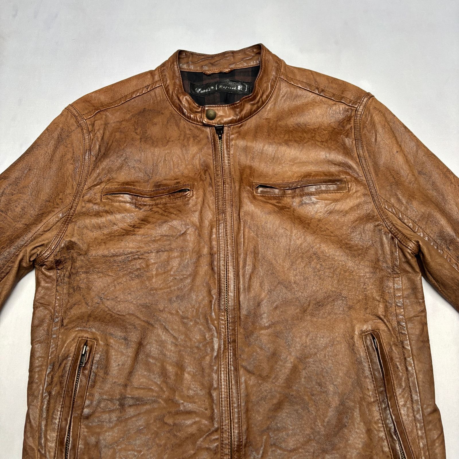 Levi's Vintage Levi's Cafe Racer Leather Jacket Capital E Men's M Size US M / EU 48-50 / 2 - 2 Thumbnail
