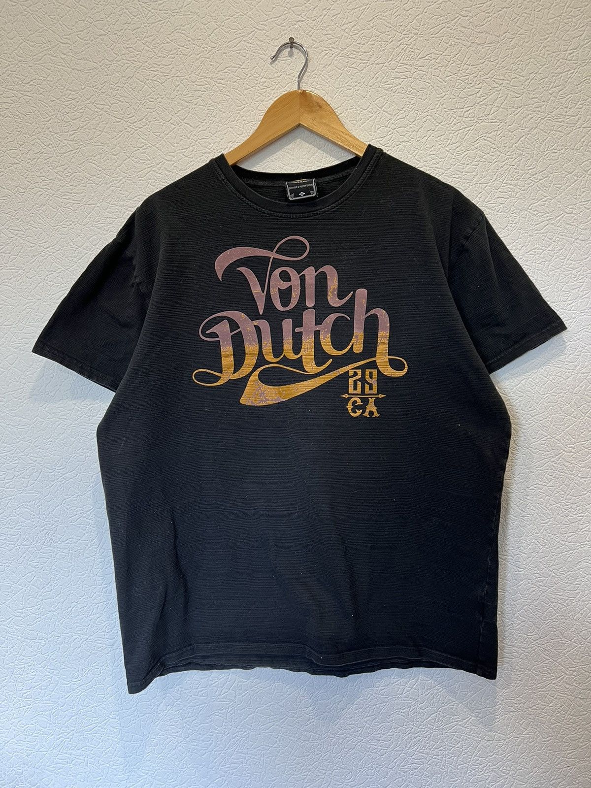 Vintage × Von Dutch Vintage Von Dutch Black T Shirt Tee Size US XXL / EU 58 / 5 - 1 Thumbnail