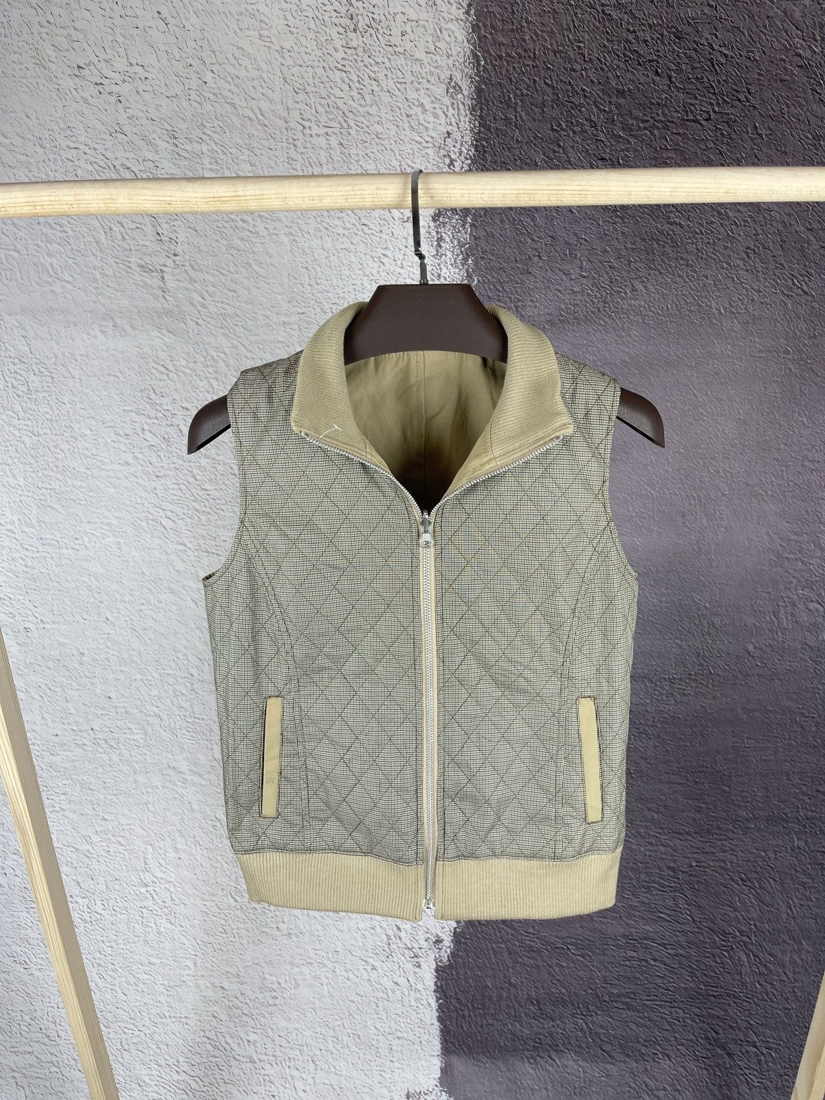 Aquascutum Aquascutum Japan women’s reversible checkered/beige vest Size S / US 4 / IT 40 - 1 Thumbnail