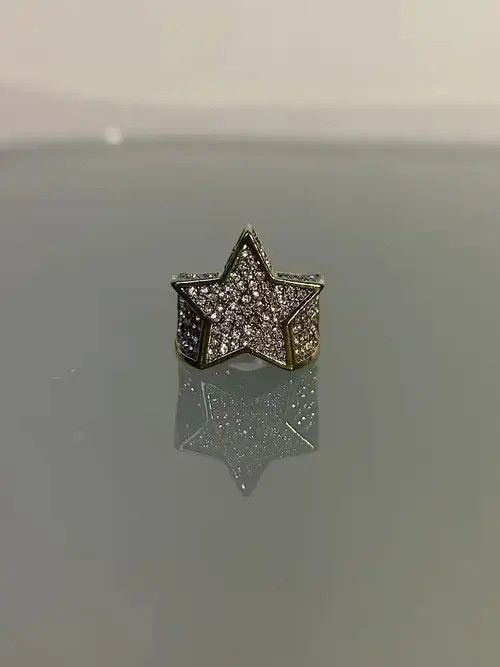 Ring Of Fire Rhinestone Star Ring (gold) Size ONE SIZE - 1 Thumbnail