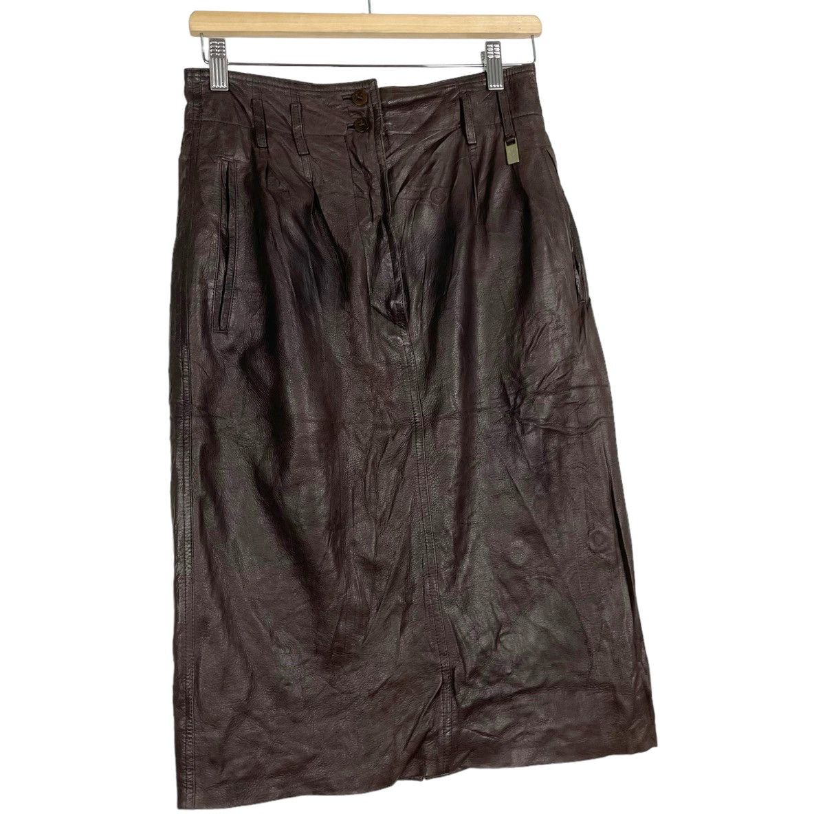 Aigner × Leather 💥AIGNER SOFT LEATHER MAXI SKIRT Size 28" / US 6 / IT 42 - 3 Thumbnail