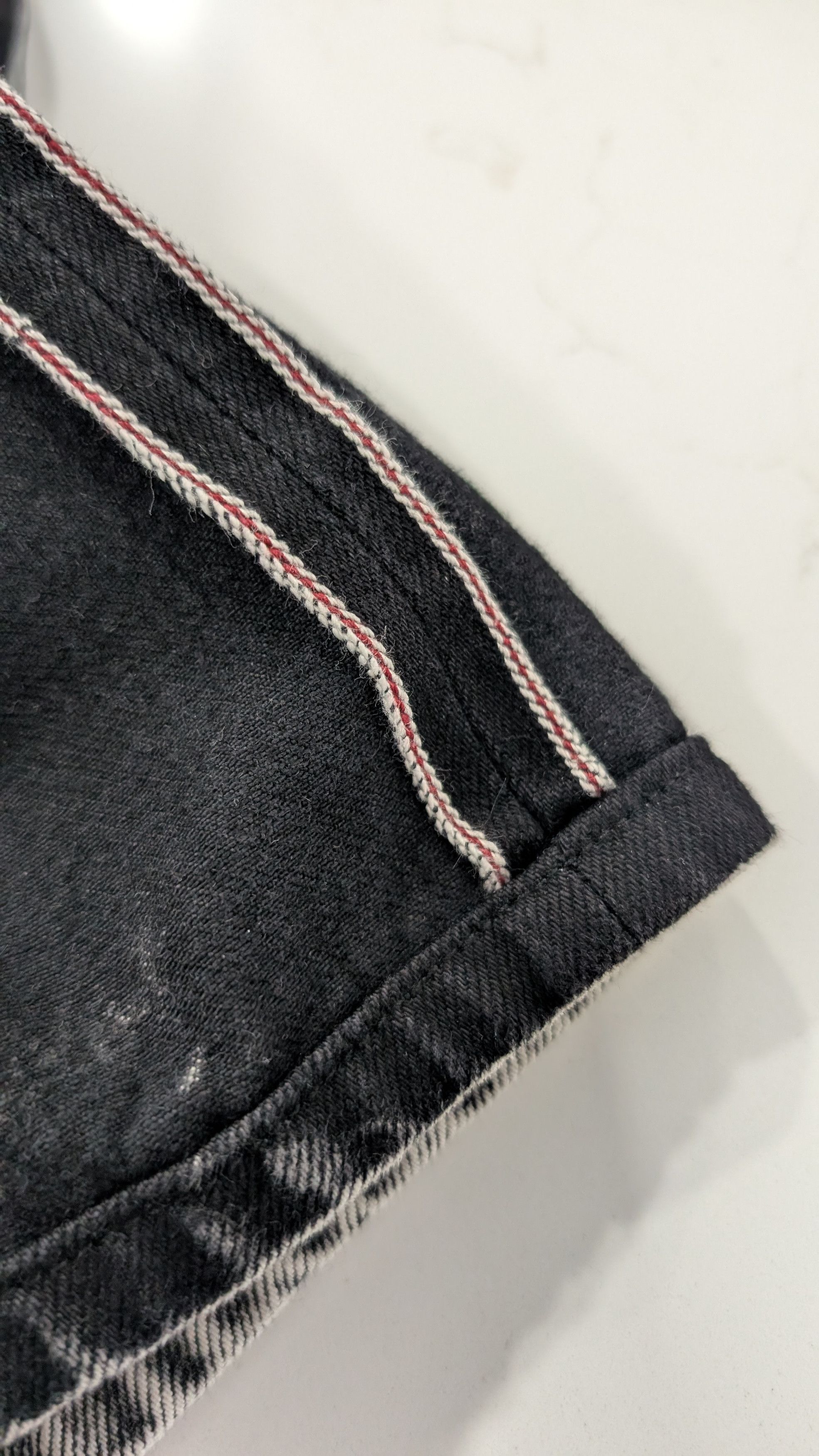 Noah Noah NYC Acid Wash Pleated Selvedge Jeans Size US 28 / EU 44 - 3 Thumbnail
