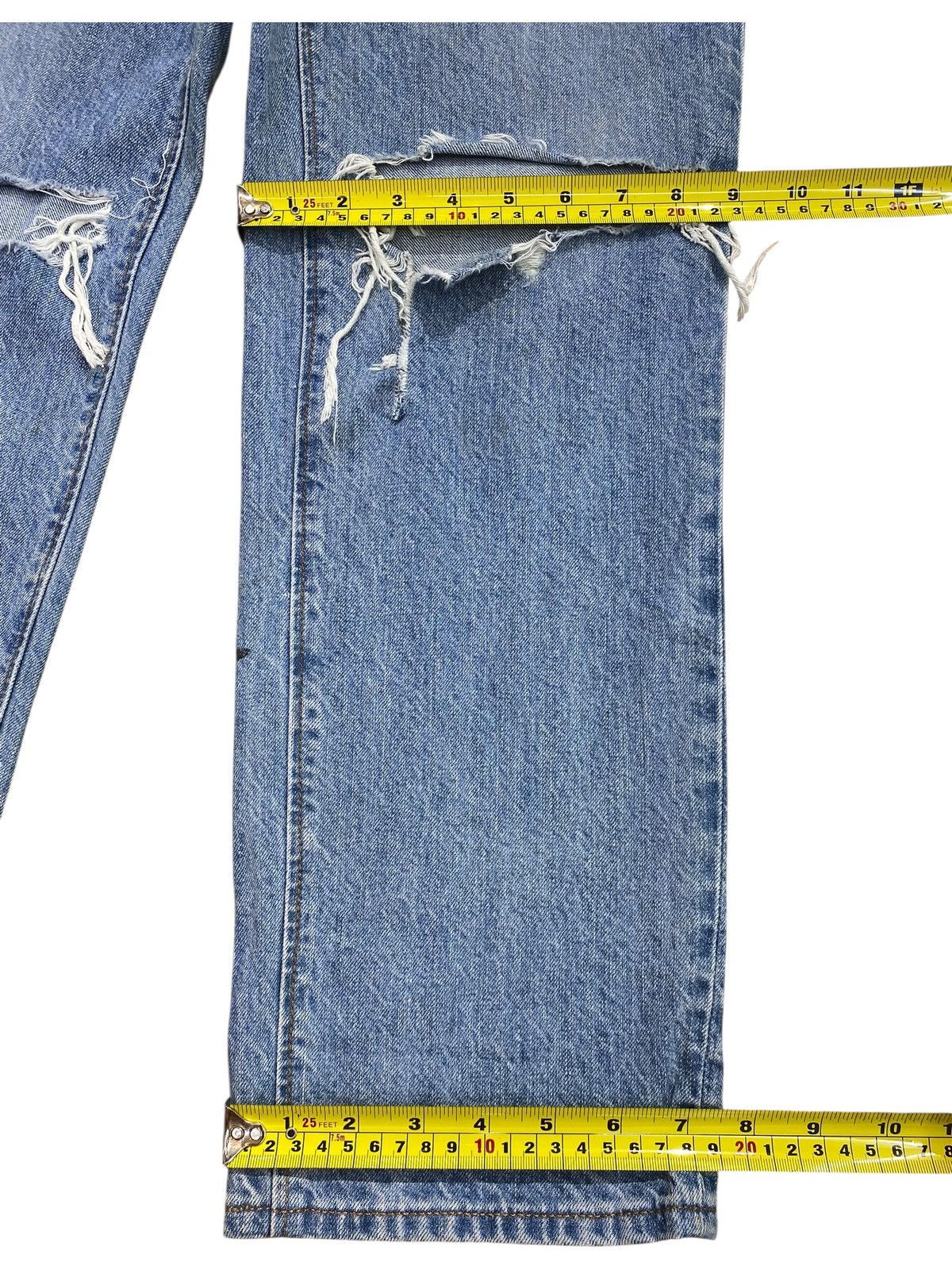 GU Vintage GU Faded Blue Wash Distress Style Jeans Size US 28 / EU 44 - 9 Thumbnail
