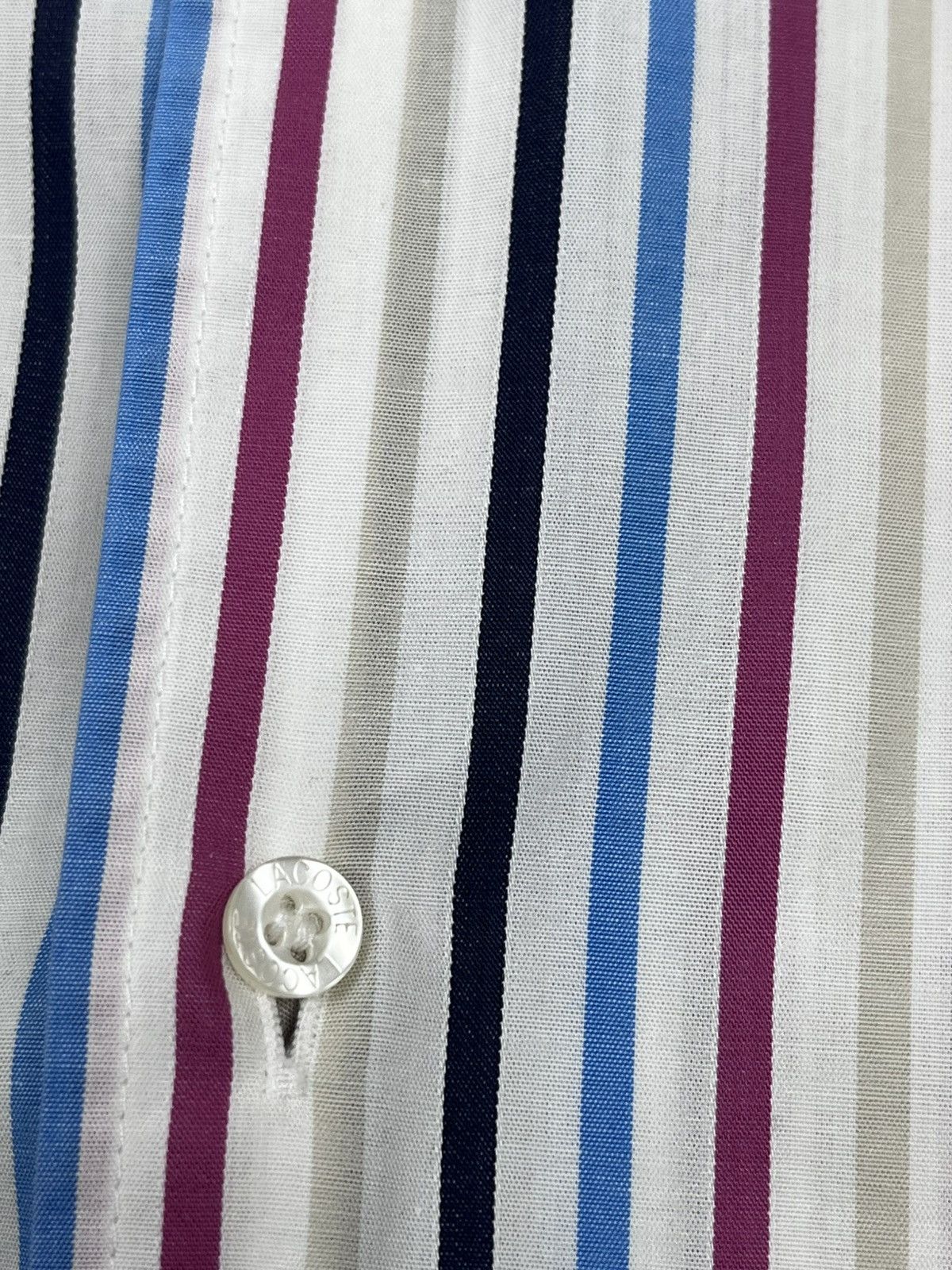 Lacoste Vintagr Lacoste logo striped shirt size 43 Size 42L - 7 Thumbnail