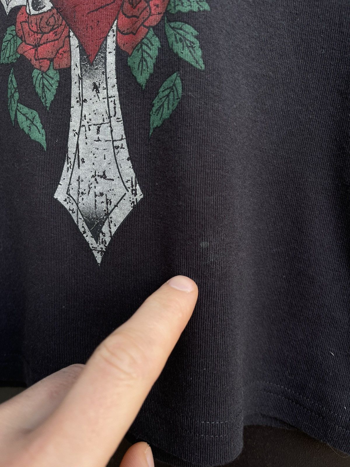 Ed Hardy Ed Hardy UO Exclusive Grey & Black Raglan Baby T-Shirt Size L / US 10 / IT 46 - 7 Thumbnail