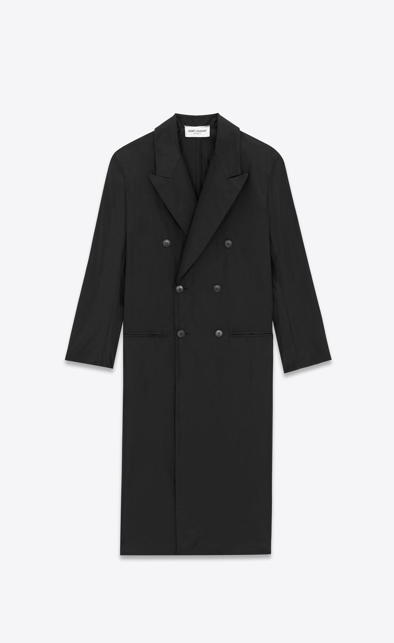 Saint Laurent Paris long coat in silk taffeta Size US S / EU 44-46 / 1 - 1 Thumbnail