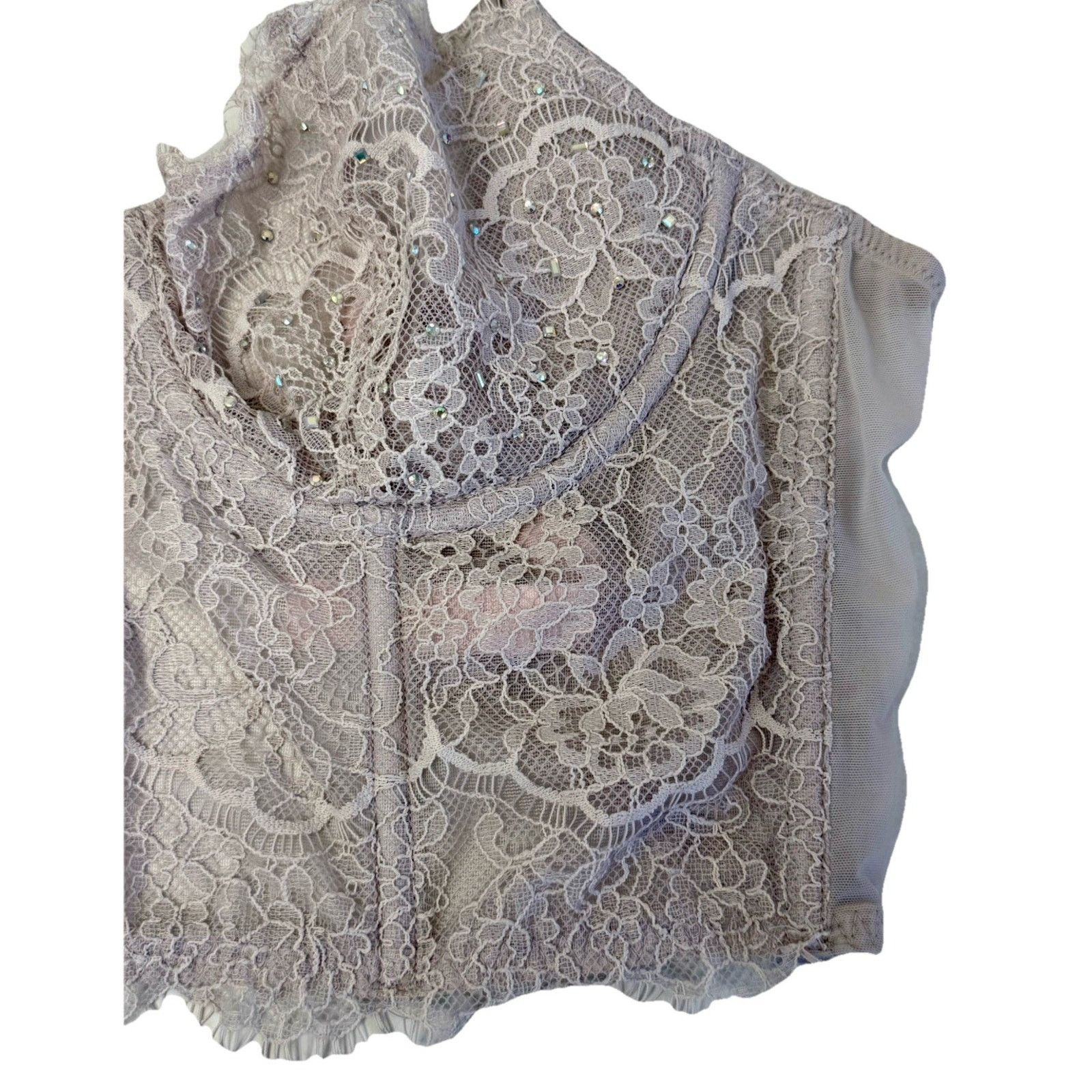 Victoria's Secret VICTORIA’S SECRET Dream Angels Lace Corset Crop Top Bralette Size S / US 4 / IT 40 - 4 Thumbnail