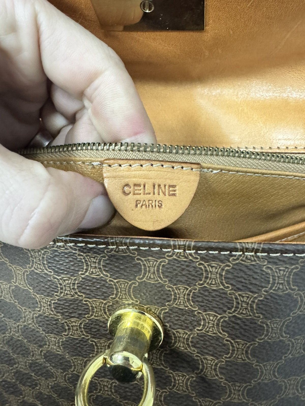 Celine Monogram Celine Leather hand bag luxury Size ONE SIZE - 15 Thumbnail