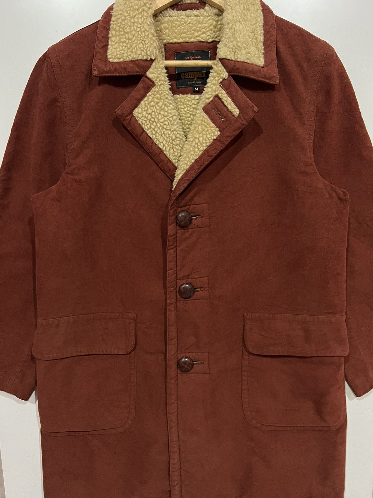 Japanese Brand × Other 🔥 CAMPUX CASUAL WEAR VELVET SHERPA LINED LONG COAT Size US M / EU 48-50 / 2 - 4 Thumbnail