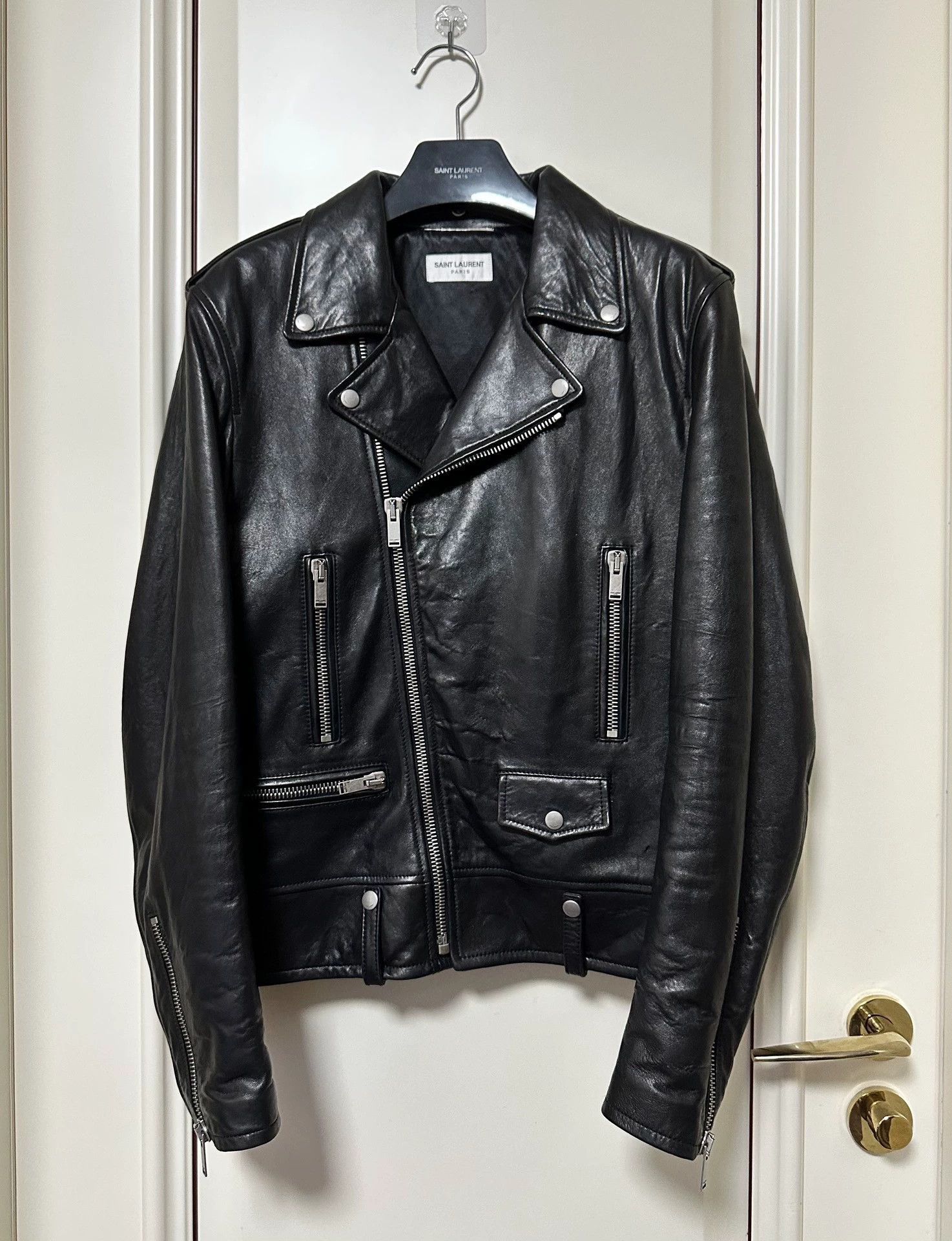 Saint Laurent Paris Saint Laurent Paris L01 Classic Leather Jacket-2505 Size US L / EU 52-54 / 3 - 1 Thumbnail