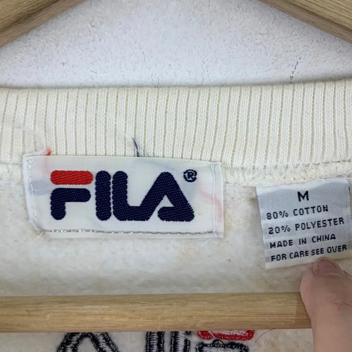 Fila Vintage 90’ FILA BIELLA ITALIA Embroidered Logo Sweatshirt Size M / US 6-8 / IT 42-44 - 6 Thumbnail