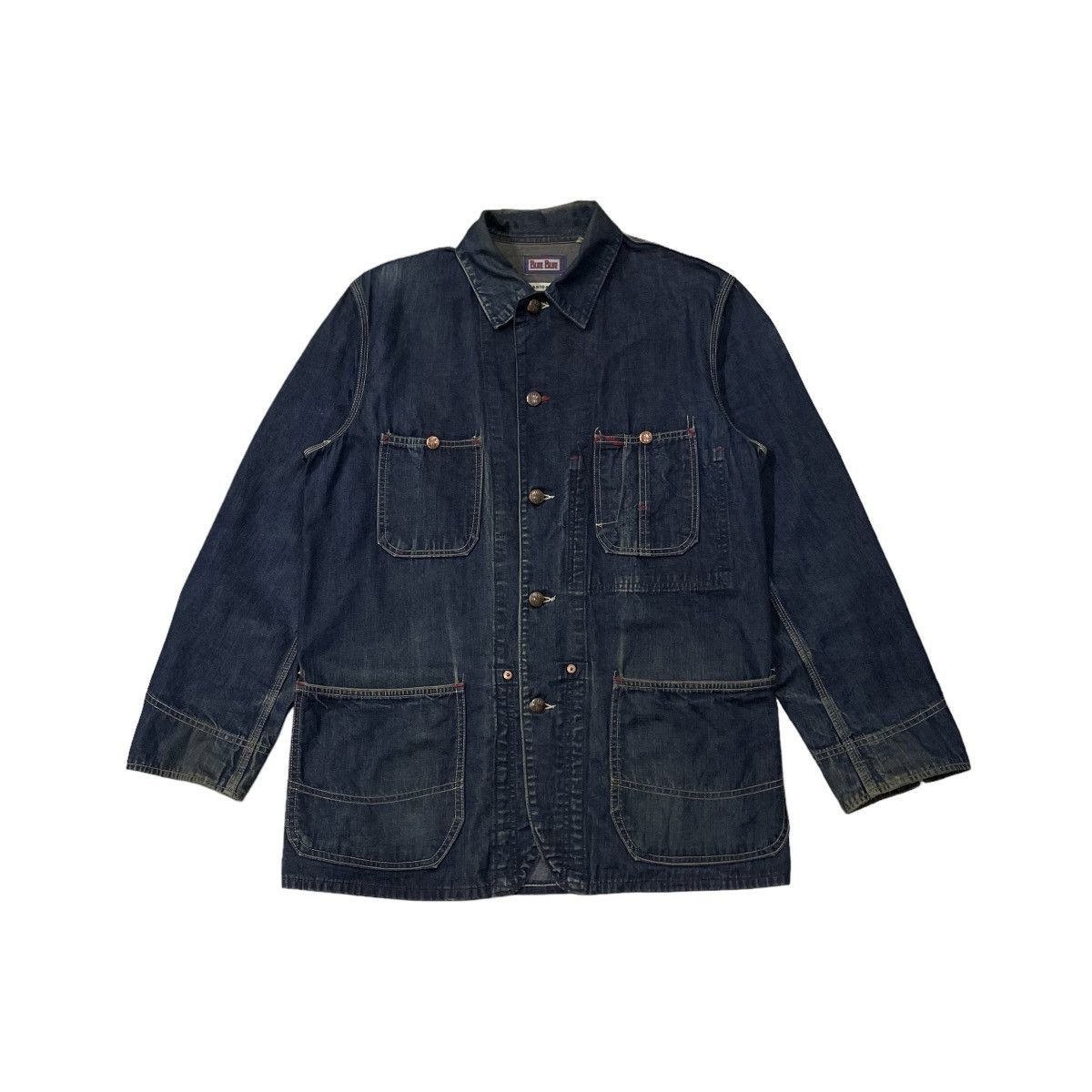 Blue Blue Japan Vintage Blue Blue Japan Arigato Denim Chore Jacket Size US S / EU 44-46 / 1 - 2 Thumbnail