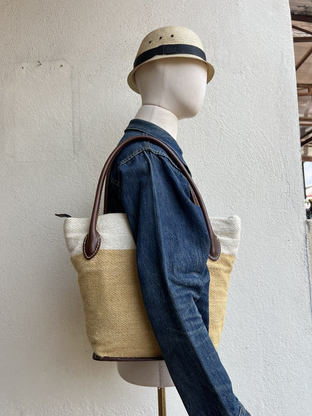 Leather Vintage Genten Japan RIRI Zipper With Leather Handle Bag Size ONE SIZE - 21 Thumbnail