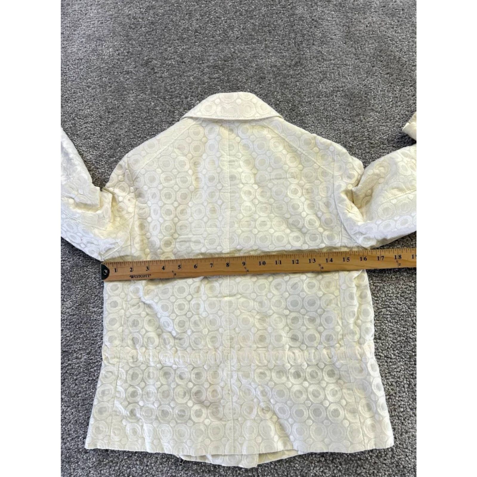 Akris Akris Jacket Womens 3 Ivory Cotton Size XS / US 0-2 / IT 36-38 - 6 Thumbnail