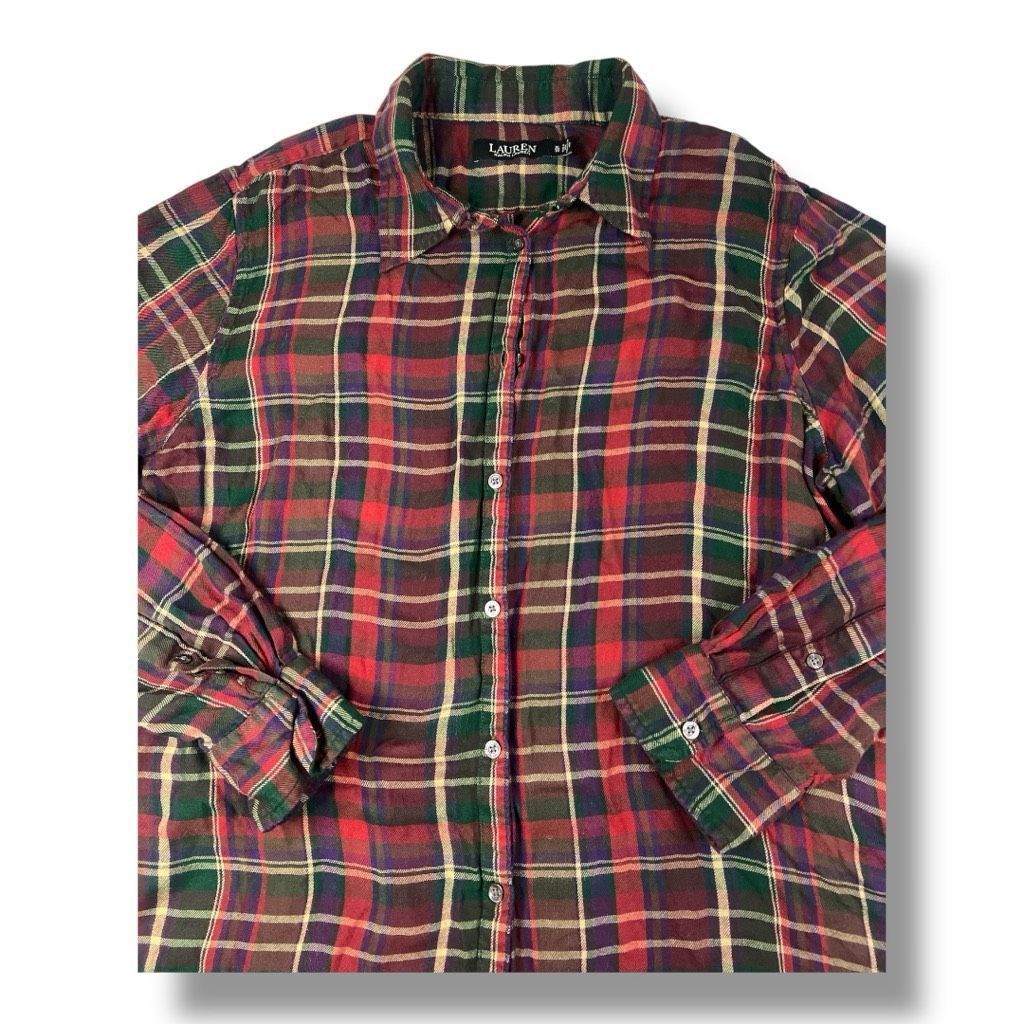 Lauren Ralph Lauren Lauren Ralph Lauren Plaid Blouse Top Size Extra Large Size XL / US 12-14 / IT 48-50 - 2 Thumbnail