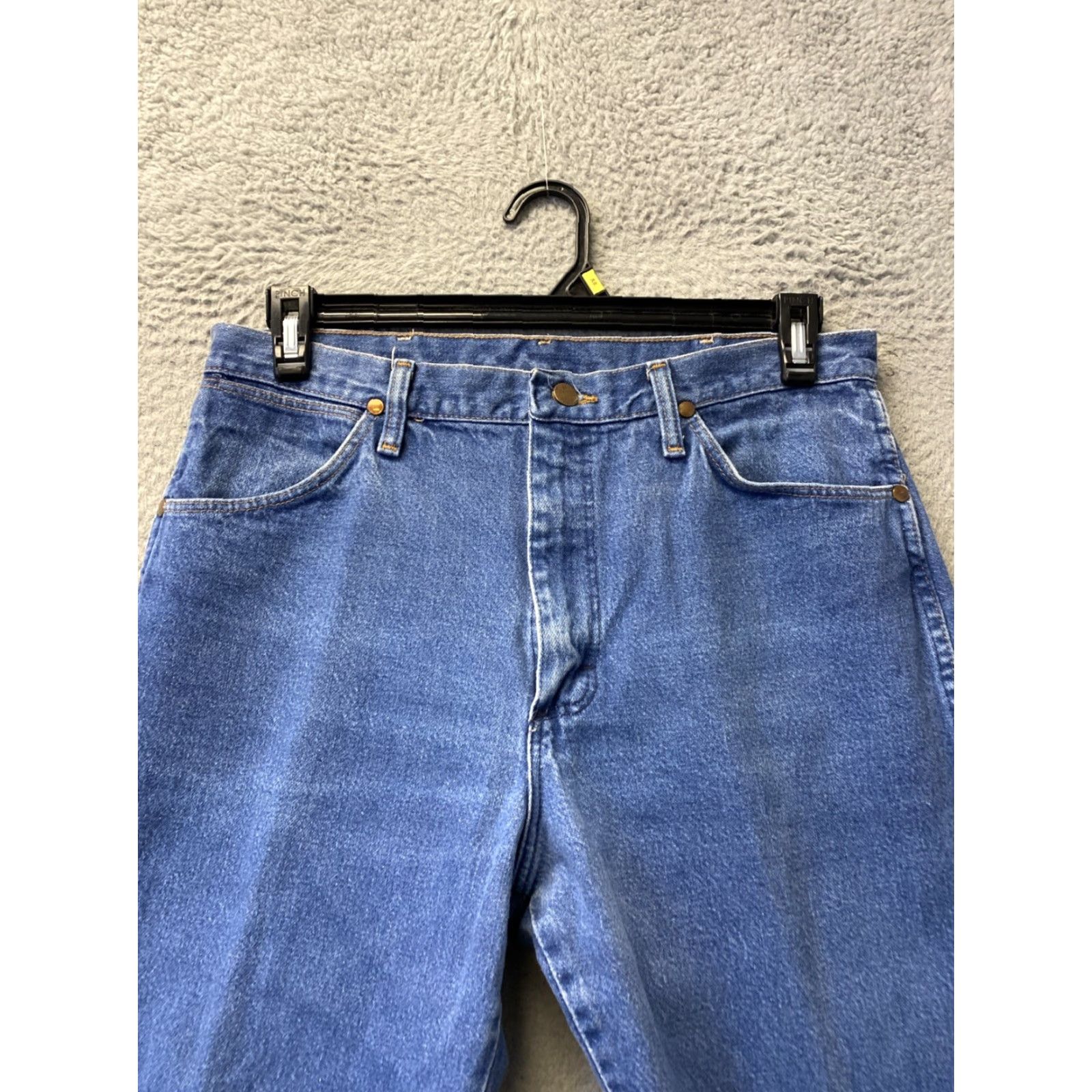 Wrangler VINTAGE Wrangler Jeans Men Denim Straight Slim 33x34 Blue 5-Pocket Design Mens Size US 34 / EU 50 - 2 Thumbnail