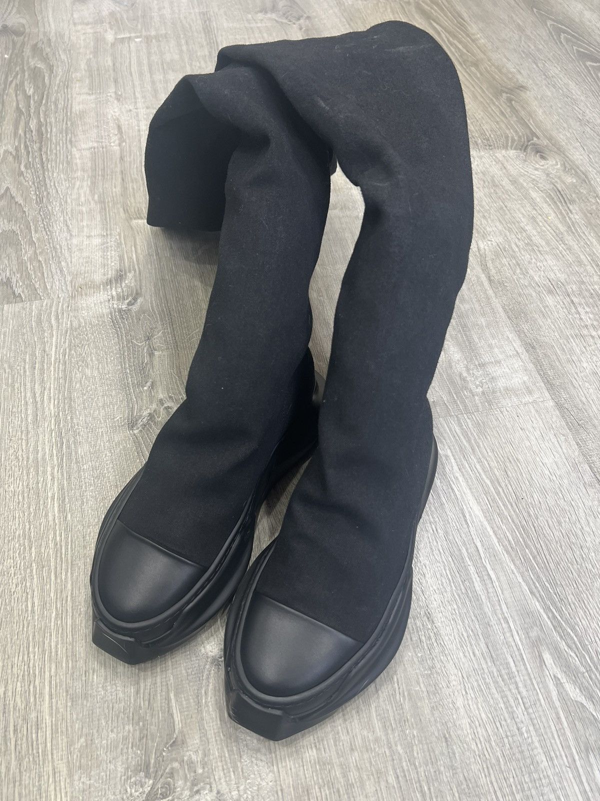 Rick Owens × Rick Owens Drkshdw Black Abstract Stocking Boots Size US 6.5 / IT 36.5 - 1 Thumbnail