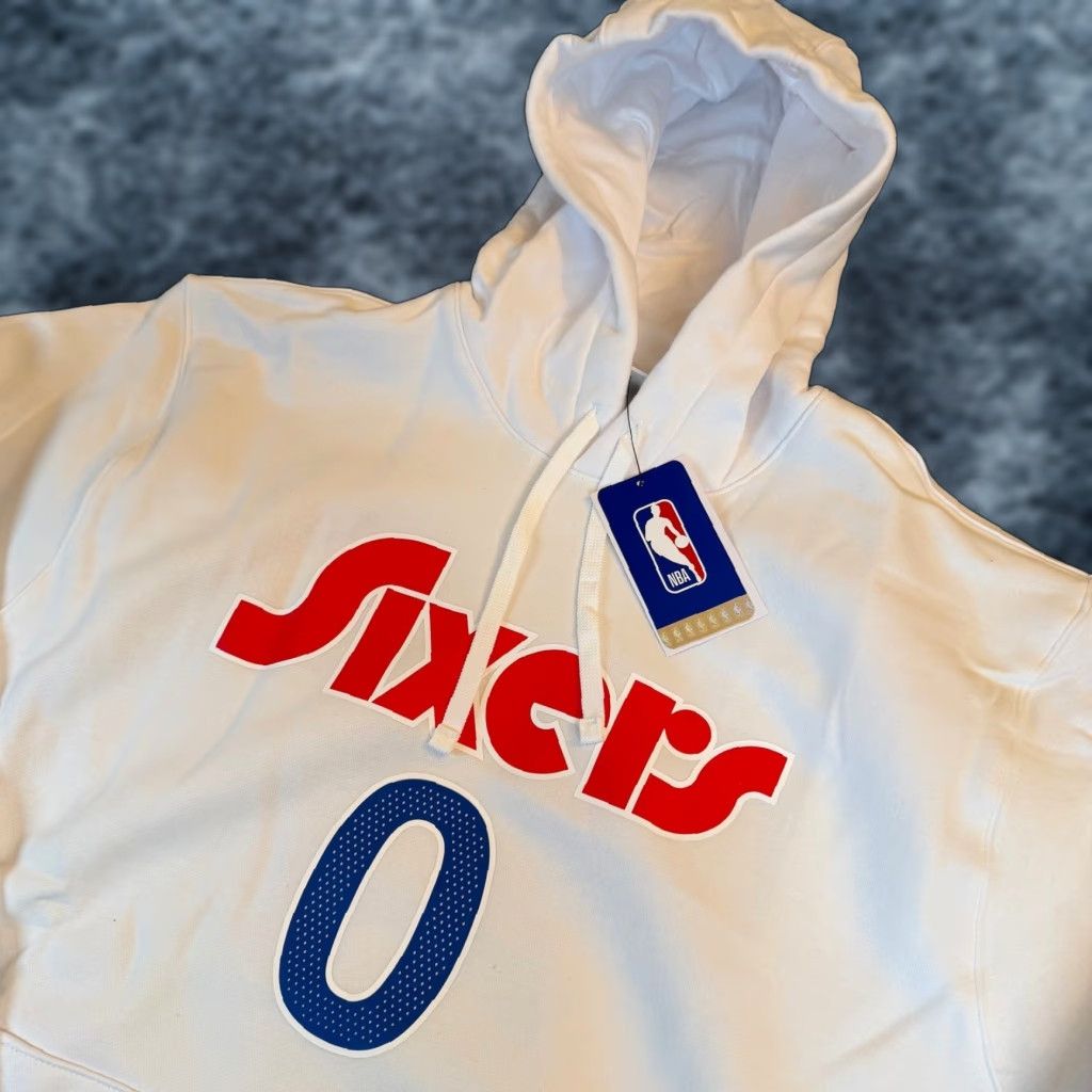 Nike Nike Philadelphia 76ers City Edition Hoodie Mens L White FZ0560-101 NWT Size US L / EU 52-54 / 3 - 1 Thumbnail