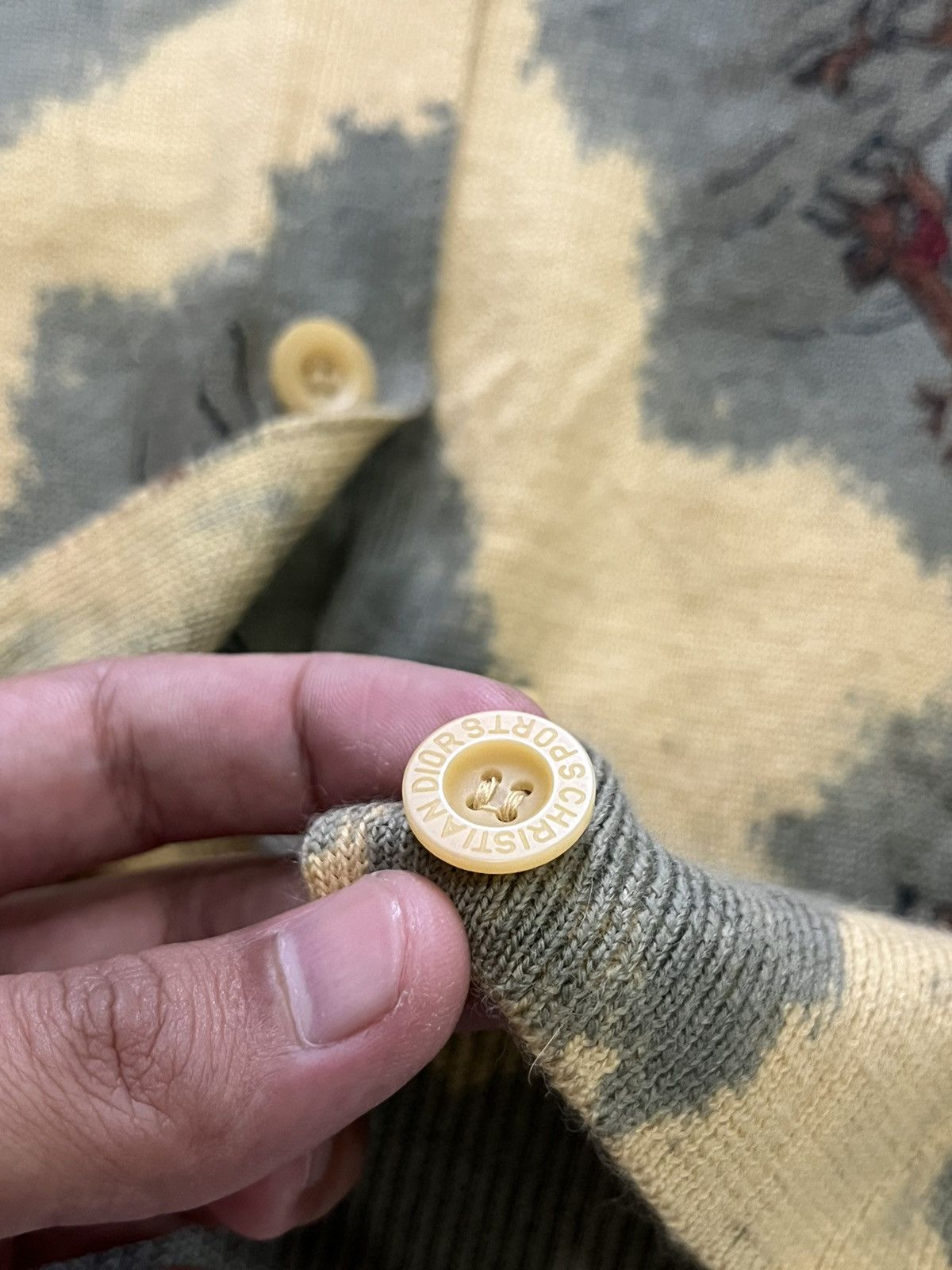 vintage christian dior motif cardigan