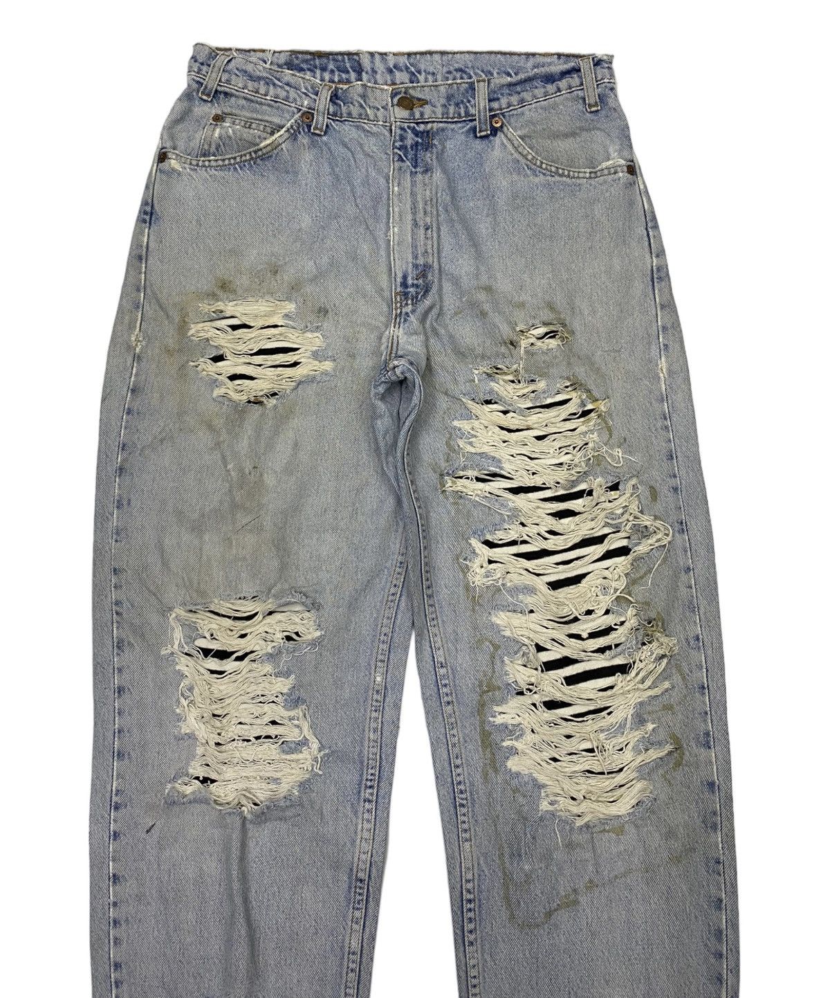 🔥LEVIS 560 ORANGE TAB THRASHED LOOSE FIT TAPERED LEG