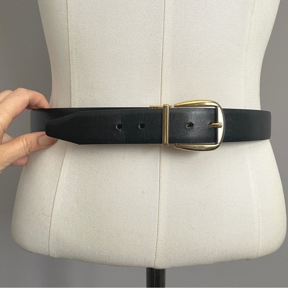 Vintage Vintage Black / Brown Reversible Dress Belt - 34” / 85cm Size 34 - 2 Thumbnail