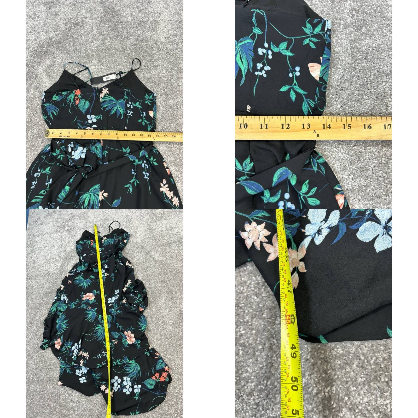 Banana Republic Banana Republic Dress Womens 2 Black Blue Pink Floral Wrap Blouson New Size XS / US 0-2 / IT 36-38 - 8 Thumbnail