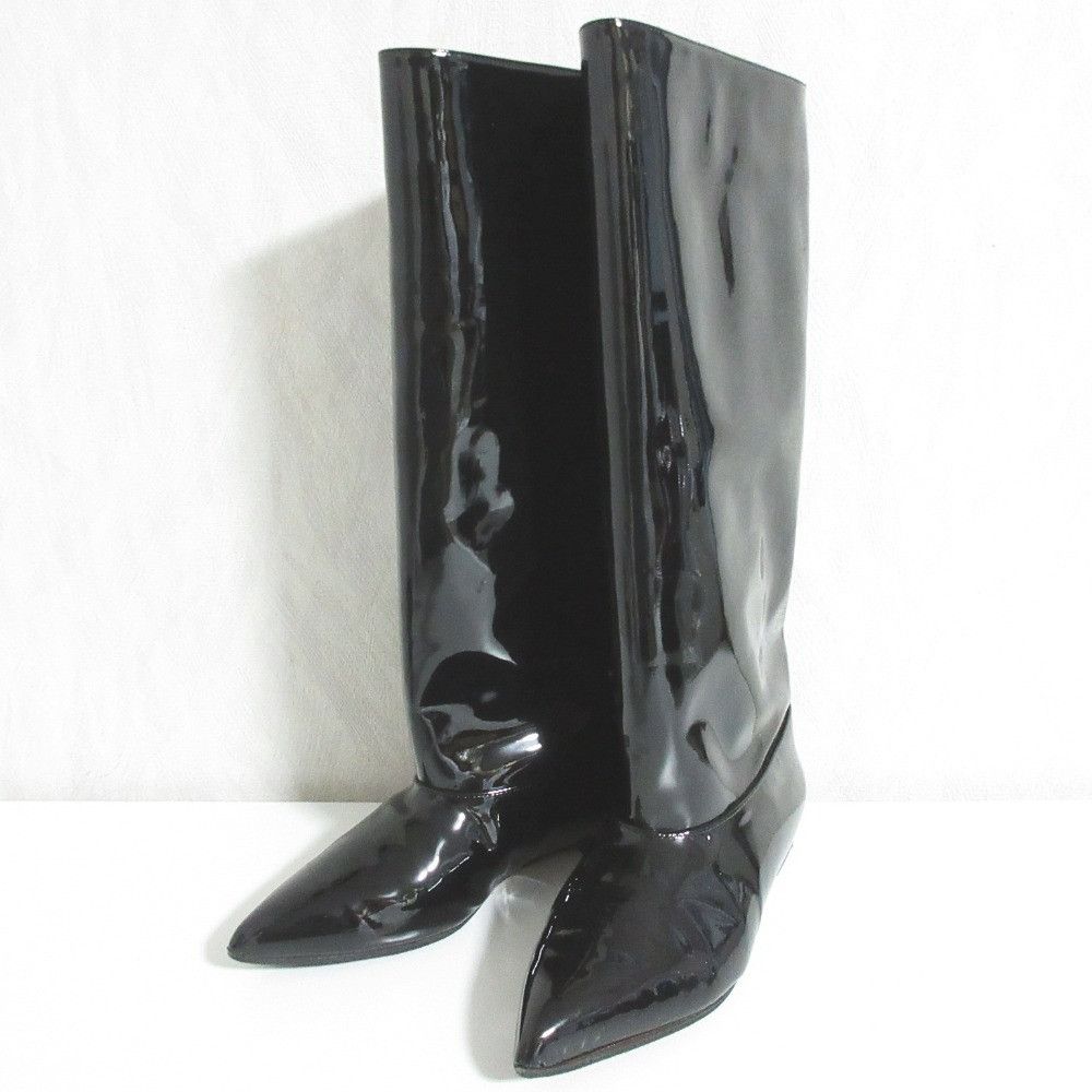 Other Other NEBULONI E. Patent Leather Long Boots Leather Shoes DUTY FREE for USA Size ONE SIZE - 1 Thumbnail