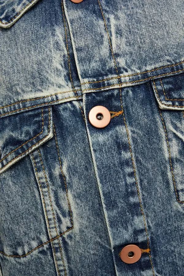 Maison Margiela o1y0625 Denim Jacket in Blue Size XS / US 0-2 / IT 36-38 - 4 Thumbnail