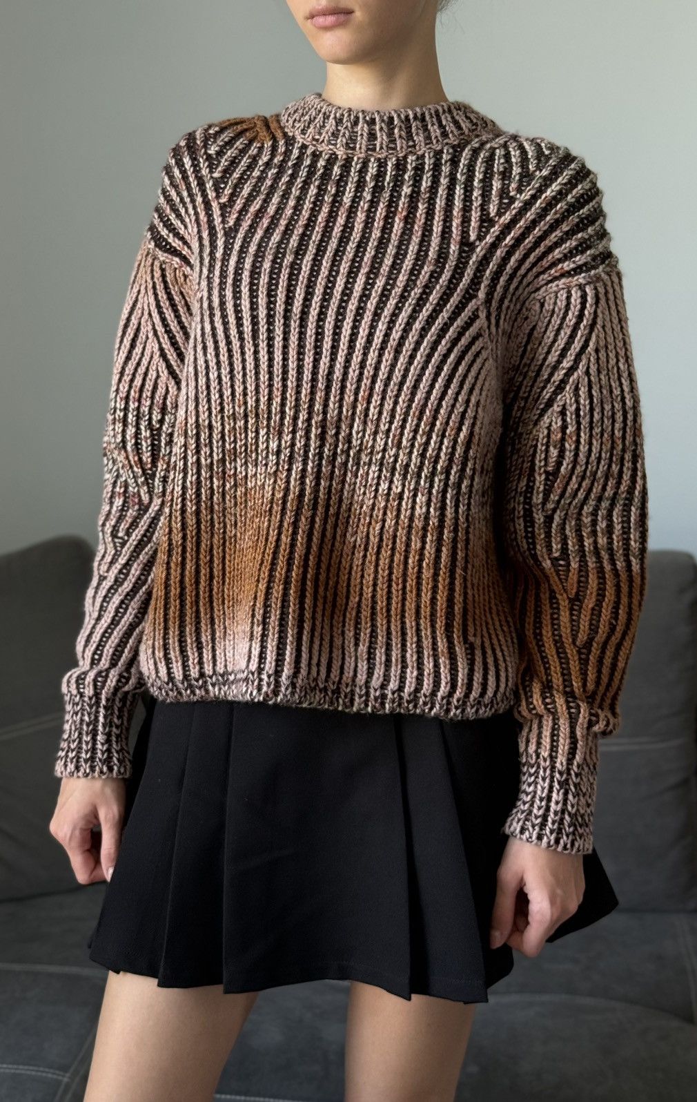 Acne Studios Ribbed Gradient Knit Sweater Size S / US 4 / IT 40 - 2 Thumbnail