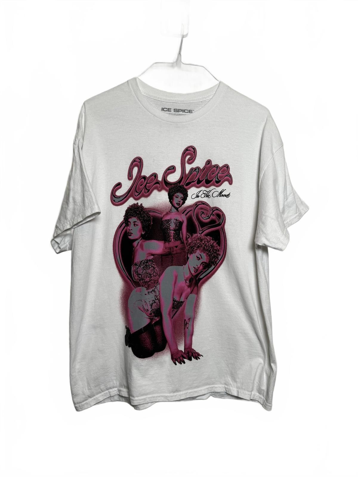 Other Ice Spice Graphic White and Pink Oversize Tour T-Shirt XL Size XL / US 12-14 / IT 48-50 - 2 Thumbnail