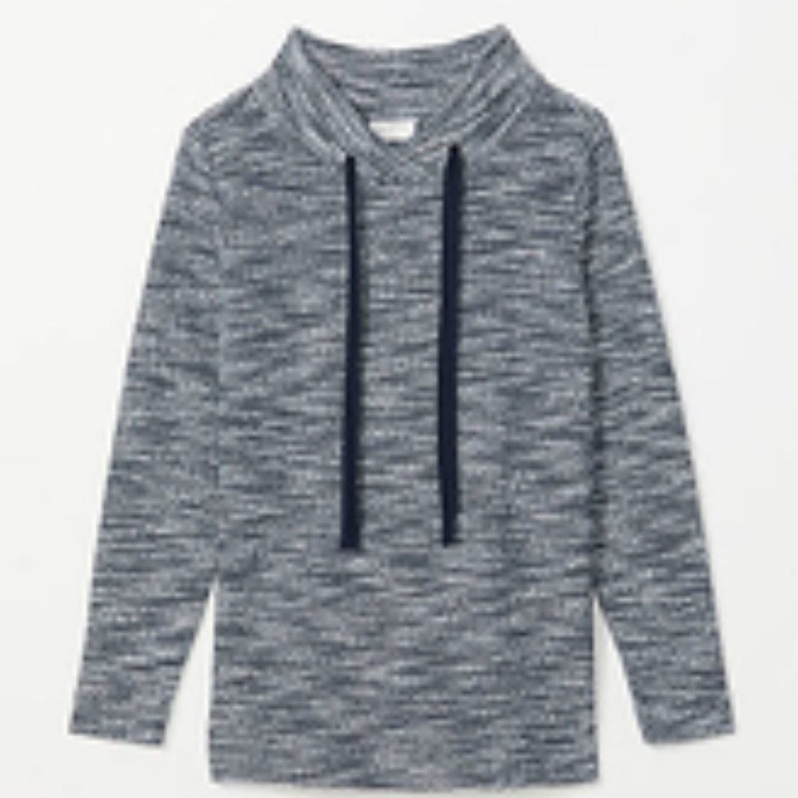 Loft 💰⬇️LOFT Blue Tweed Drawstring Neck Top Size XS / US 0-2 / IT 36-38 - 2 Thumbnail