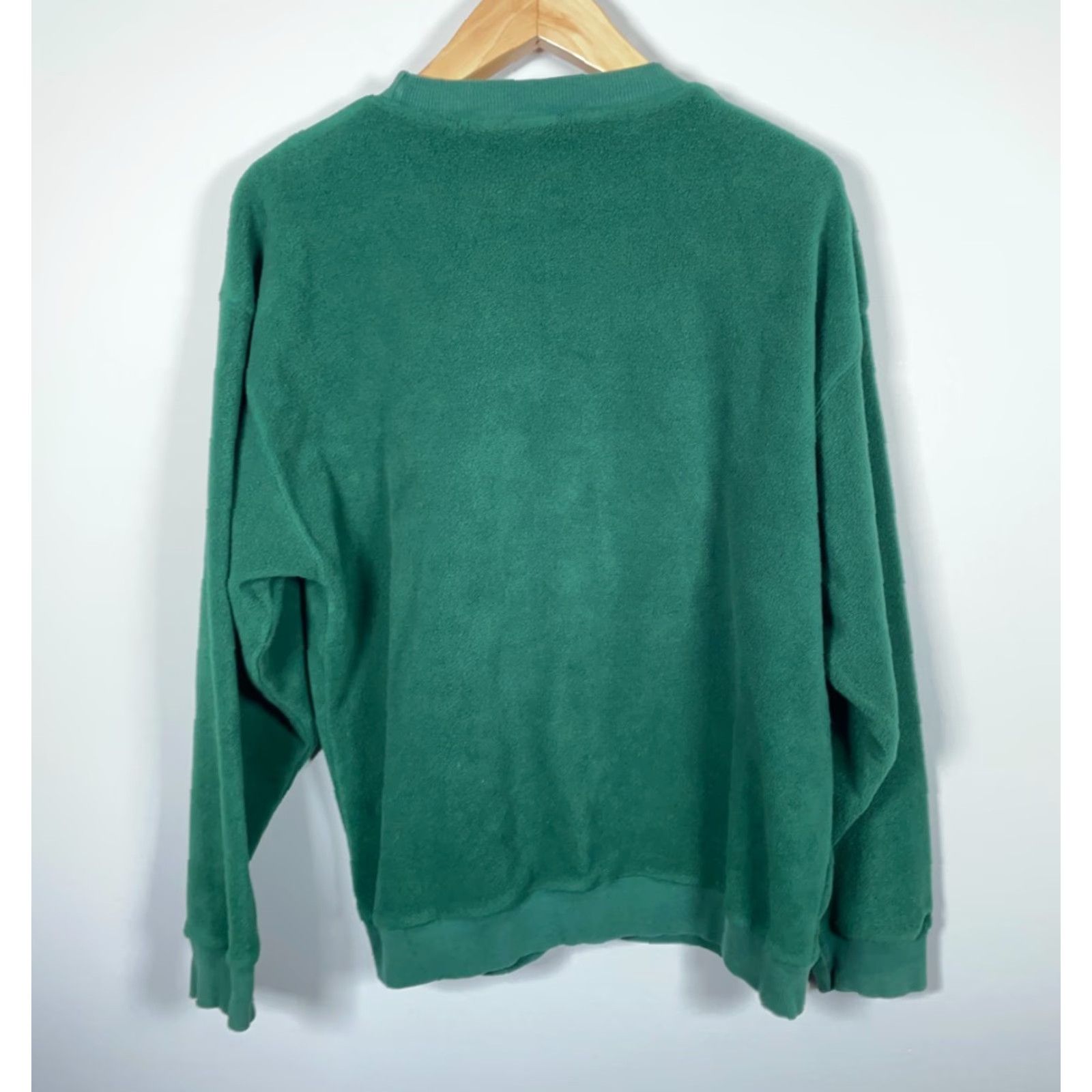 Disney VINTAGE Disney Mickey Mouse & Friends Fleece Sweatshirt Men Large Green Embroidered Size US L / EU 52-54 / 3 - 2 Thumbnail