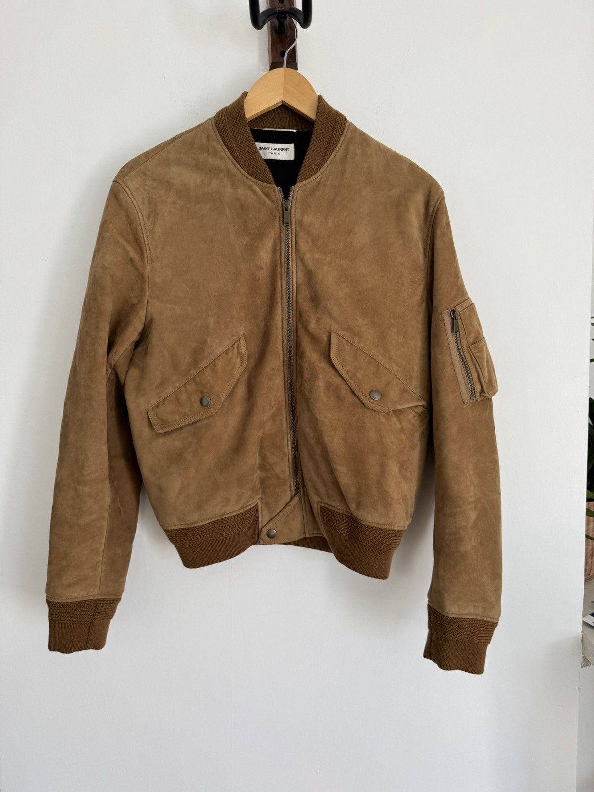 Tan Suede MA-1 Bomber
