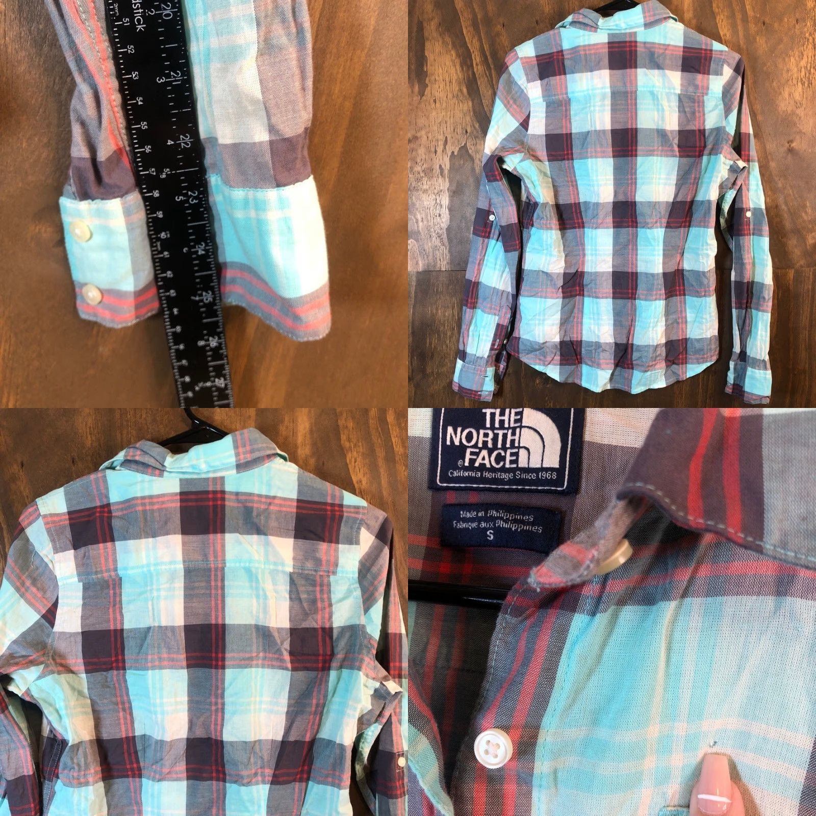Vintage The North Face Womens Shirt Plaid Collared Button-Up Long Sleeve Small Size S / US 4 / IT 40 - 8 Thumbnail