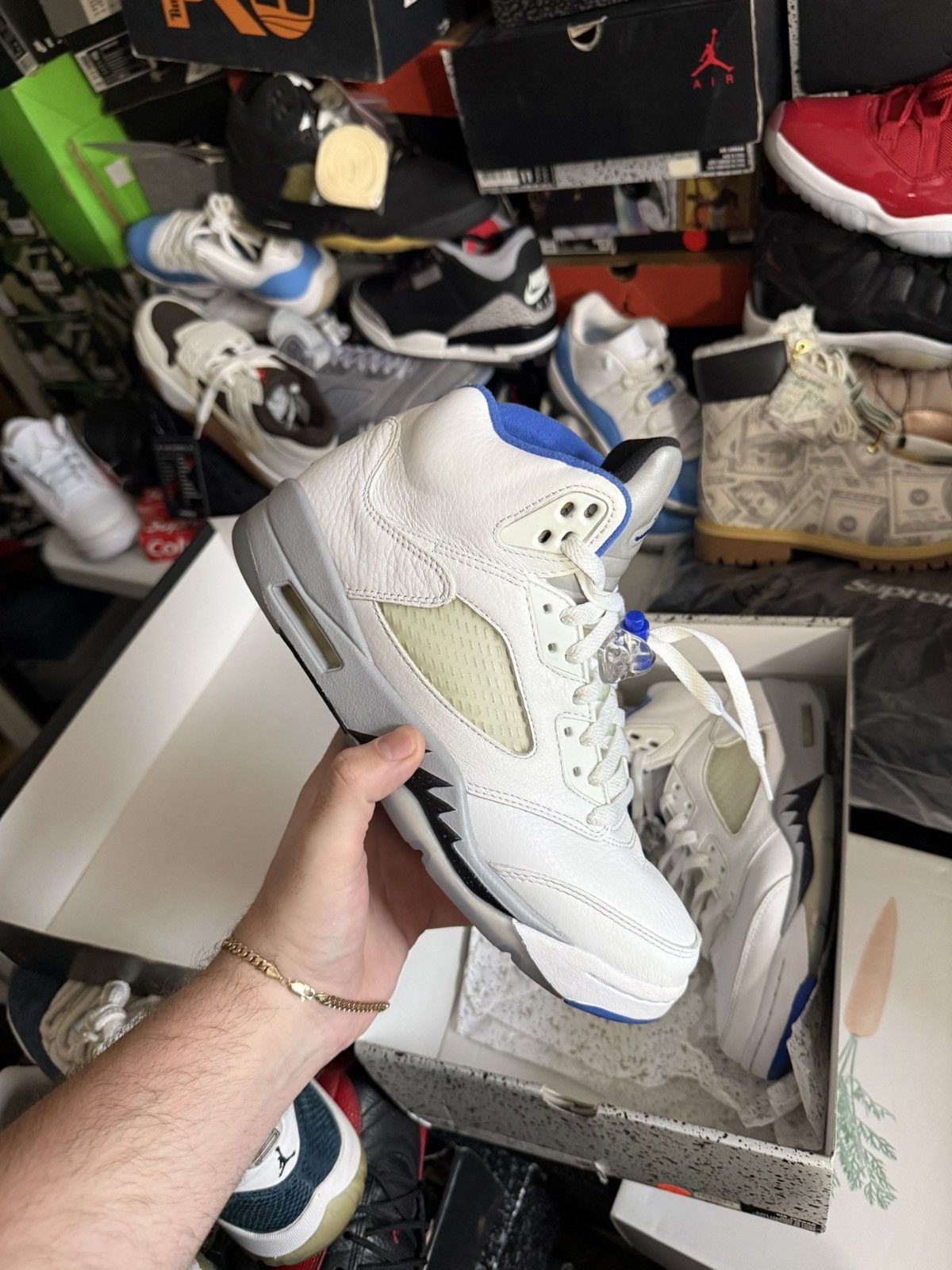 Jordan Brand Jordan retro 5 stealth sz 8.5 Size US 8.5 / EU 41-42 - 1 Thumbnail