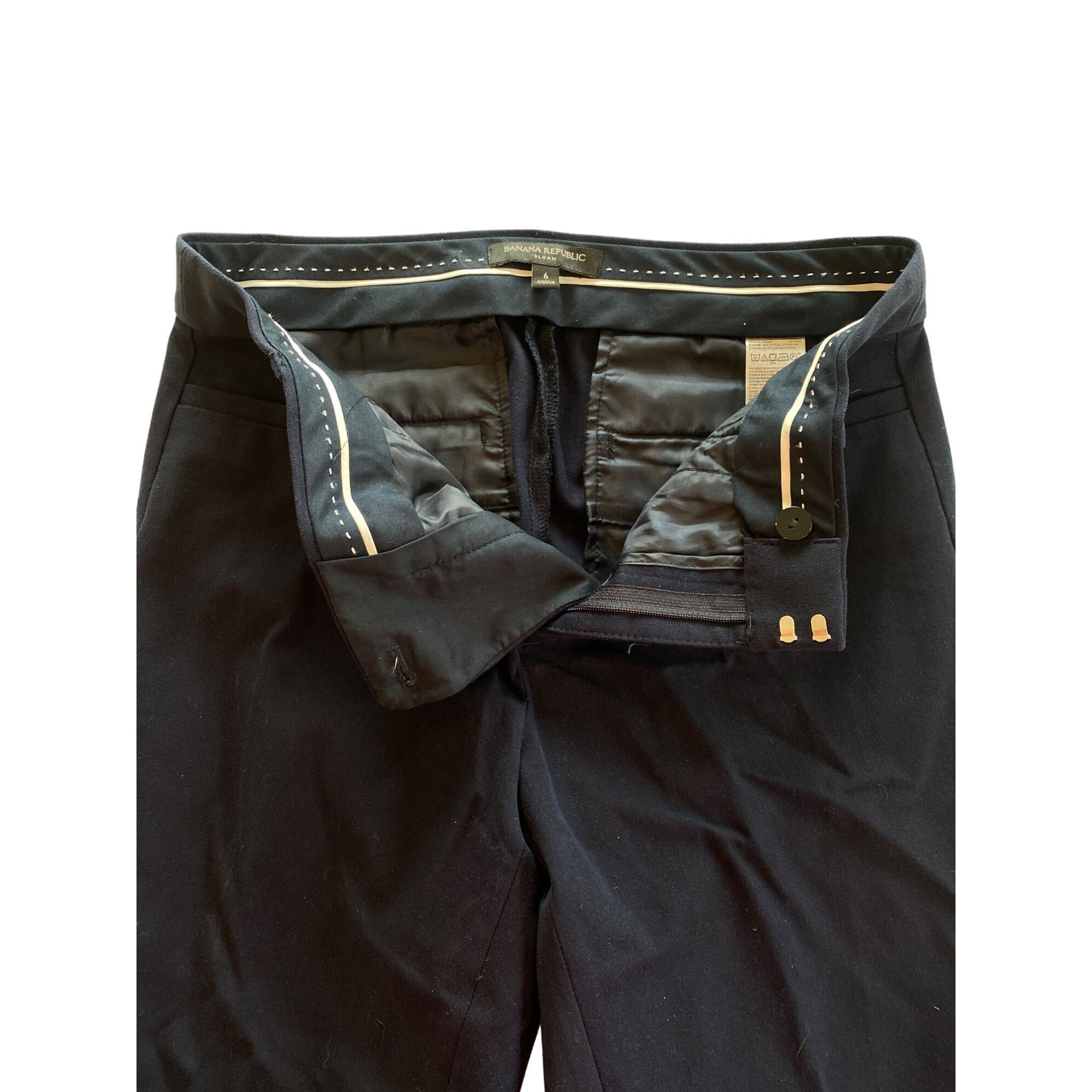 Banana Republic Banana Republic Sloan Pants Navy Women's 6 Work Casual Size 28" / US 6 / IT 42 - 6 Thumbnail