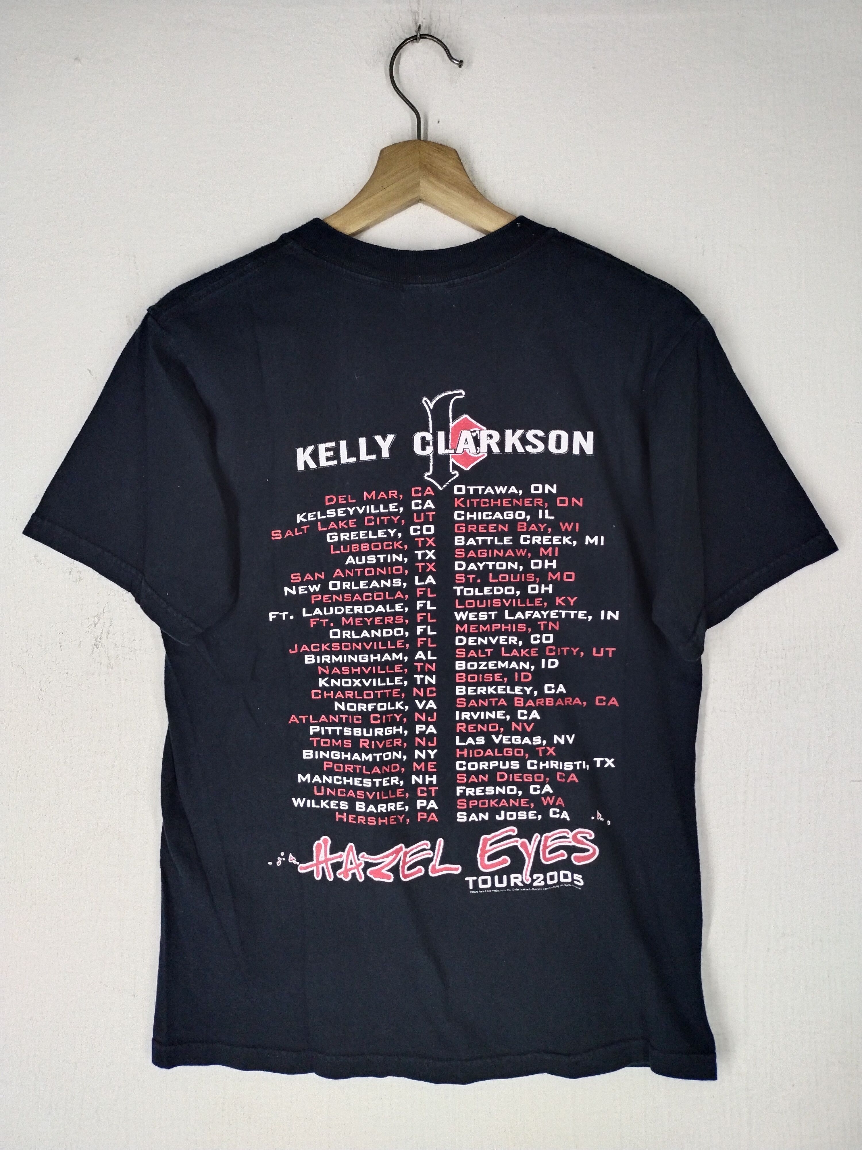 Rap Tees 05's Tour Vintage Hazel Eyes Kelly Clarkson Shirt Tee Size US S / EU 44-46 / 1 - 9 Thumbnail